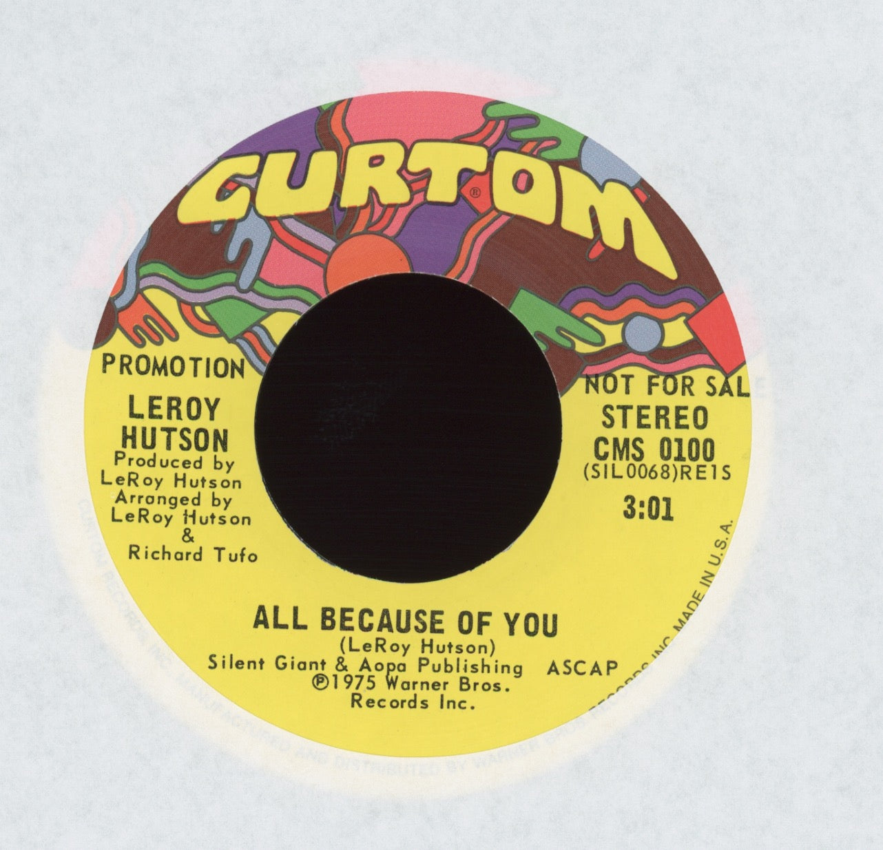 Leroy Hutson - All Because Of You on Curtom Promo