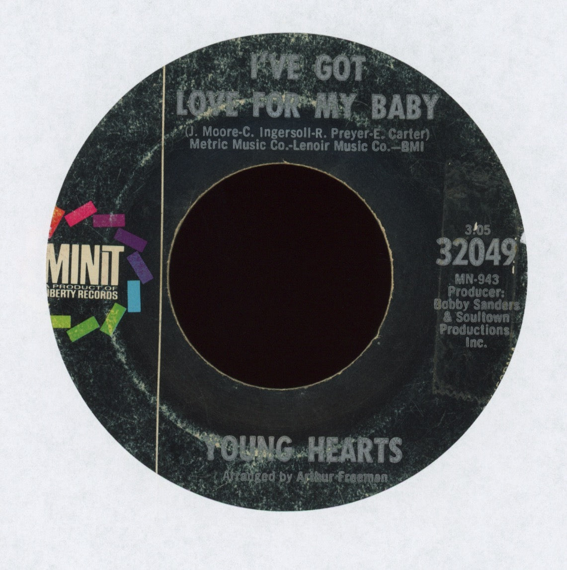 The Younghearts - I've Got Love For My Baby on Minit