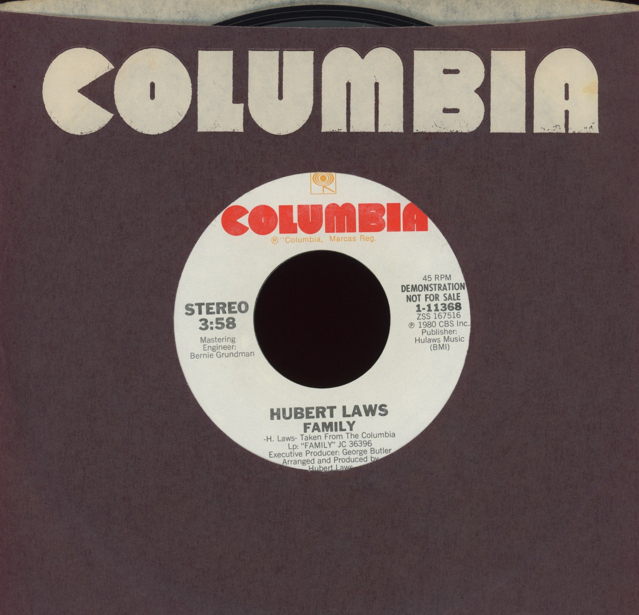 Hubert Laws - Family on Columbia Promo