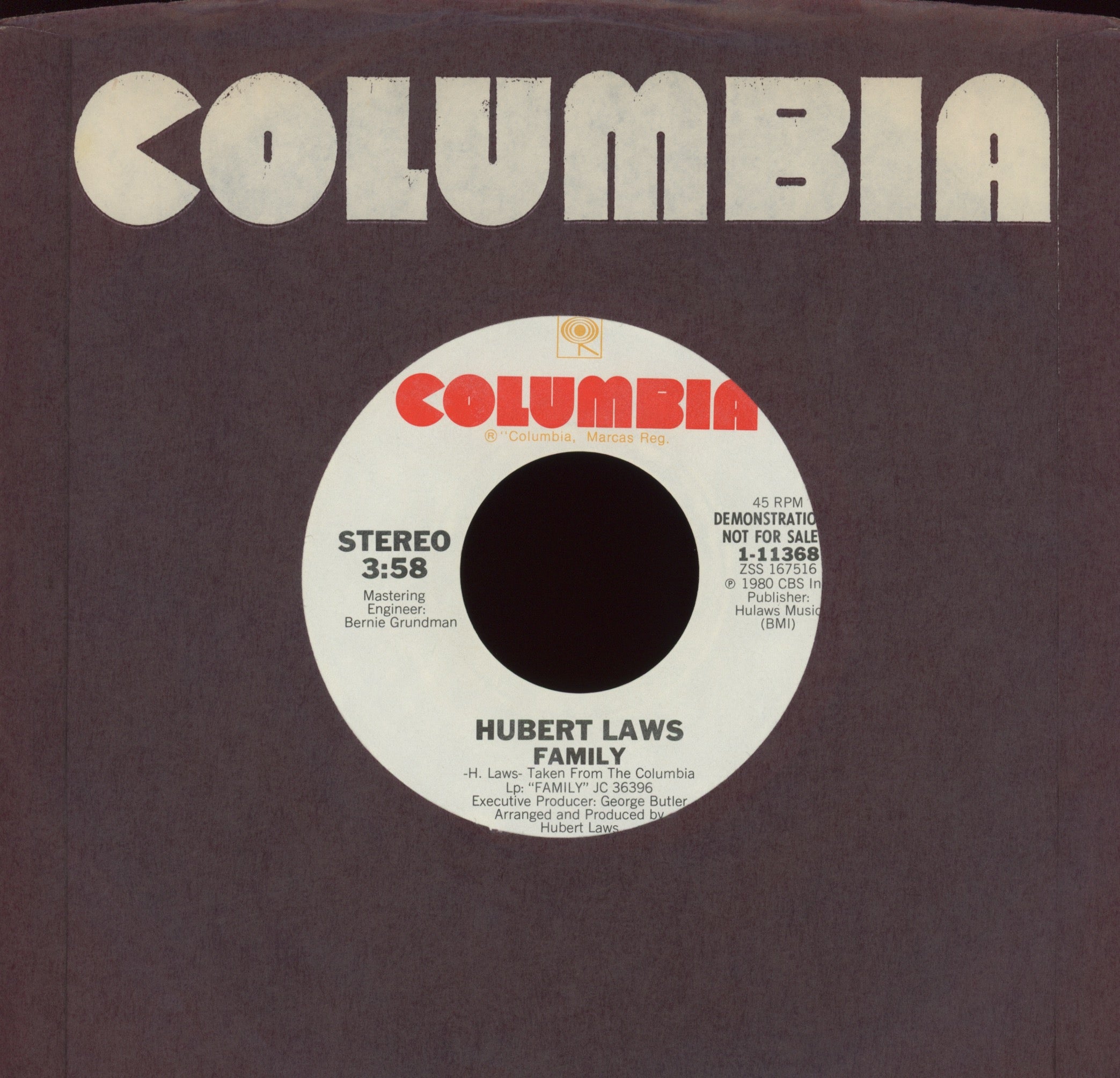 Hubert Laws - Family on Columbia Promo