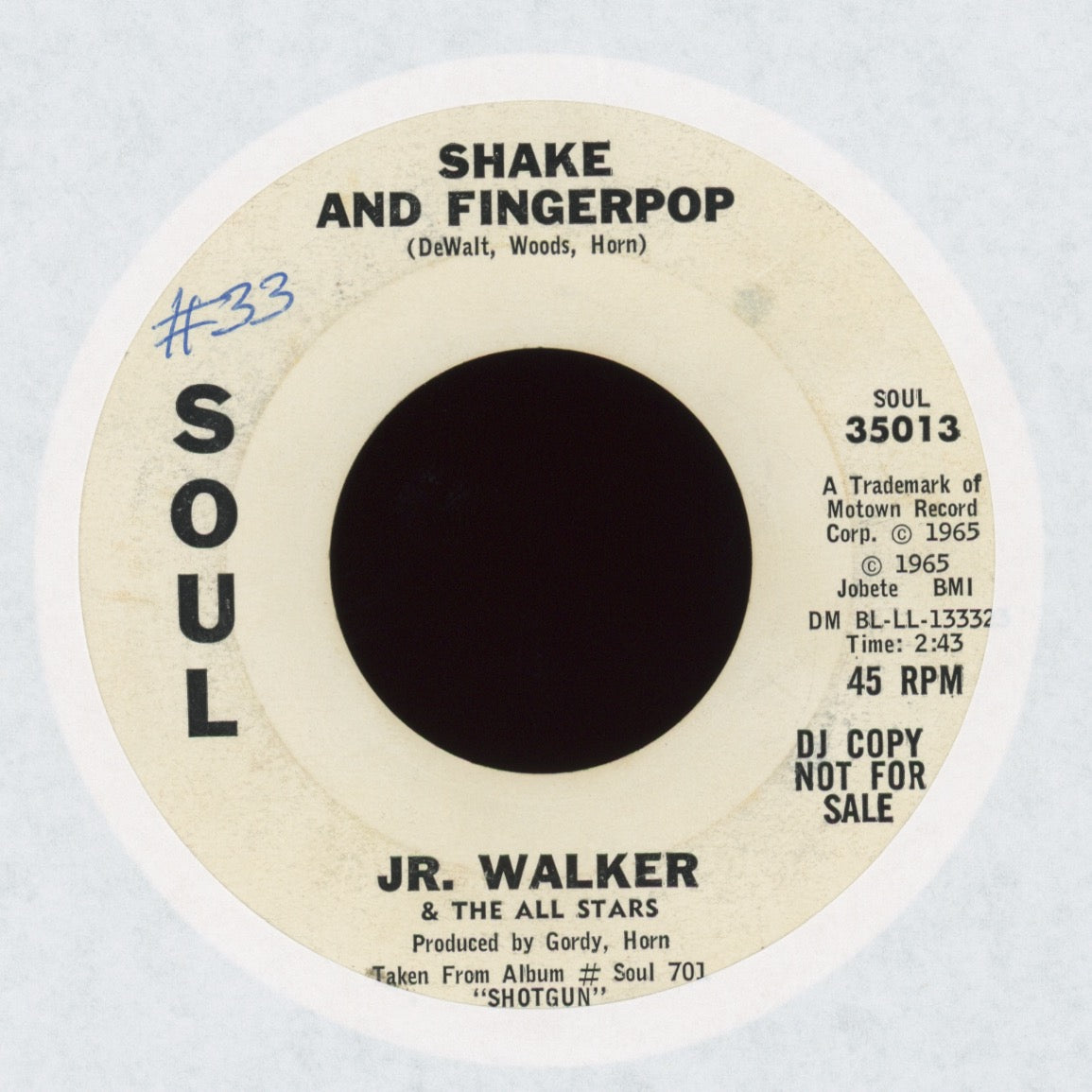 Junior Walker & The All Stars - Shake And Fingerpop on SOUL Promo