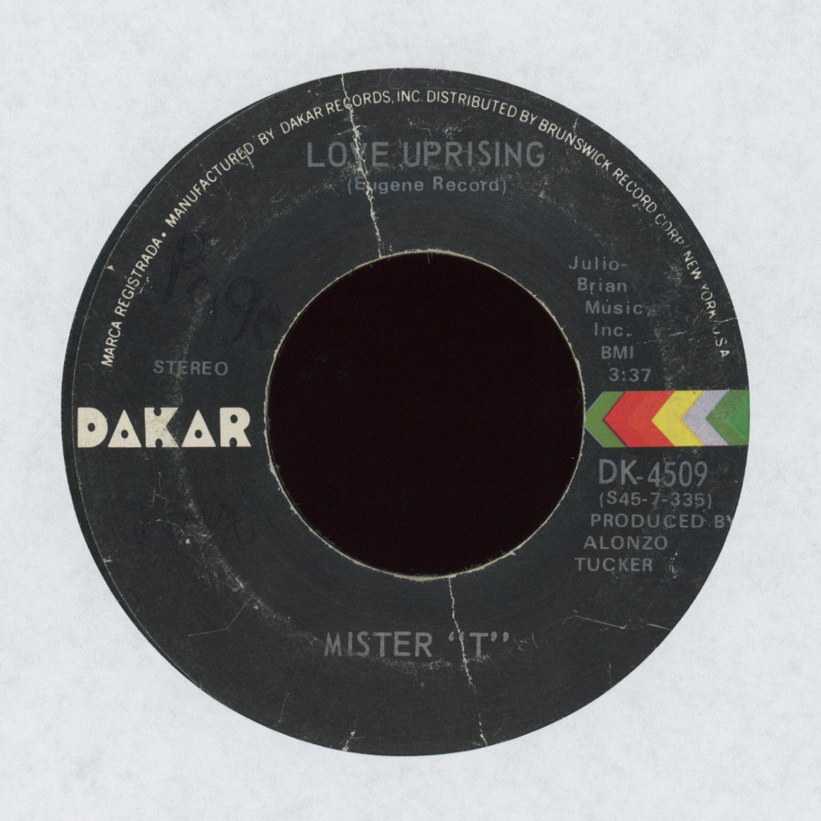 Mister T - Love Uprising / Saving My Love For You on Dakar Alonzo Tucker