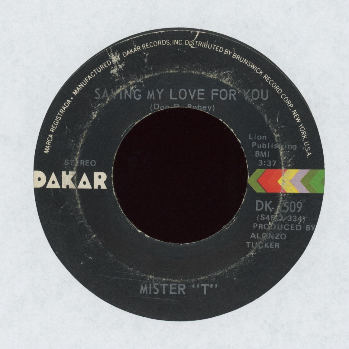 Mister T - Love Uprising / Saving My Love For You on Dakar Alonzo Tucker