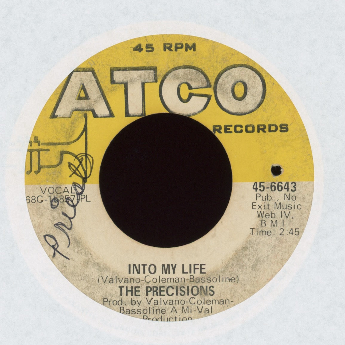 The Precisions - Into My Life on Atco