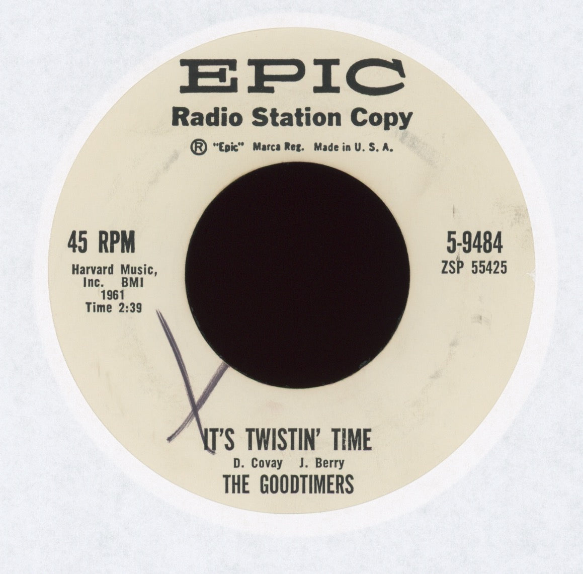 Don Covay & The Goodtimers - It's Twistin' Time / Twistin' Train on Epic Promo