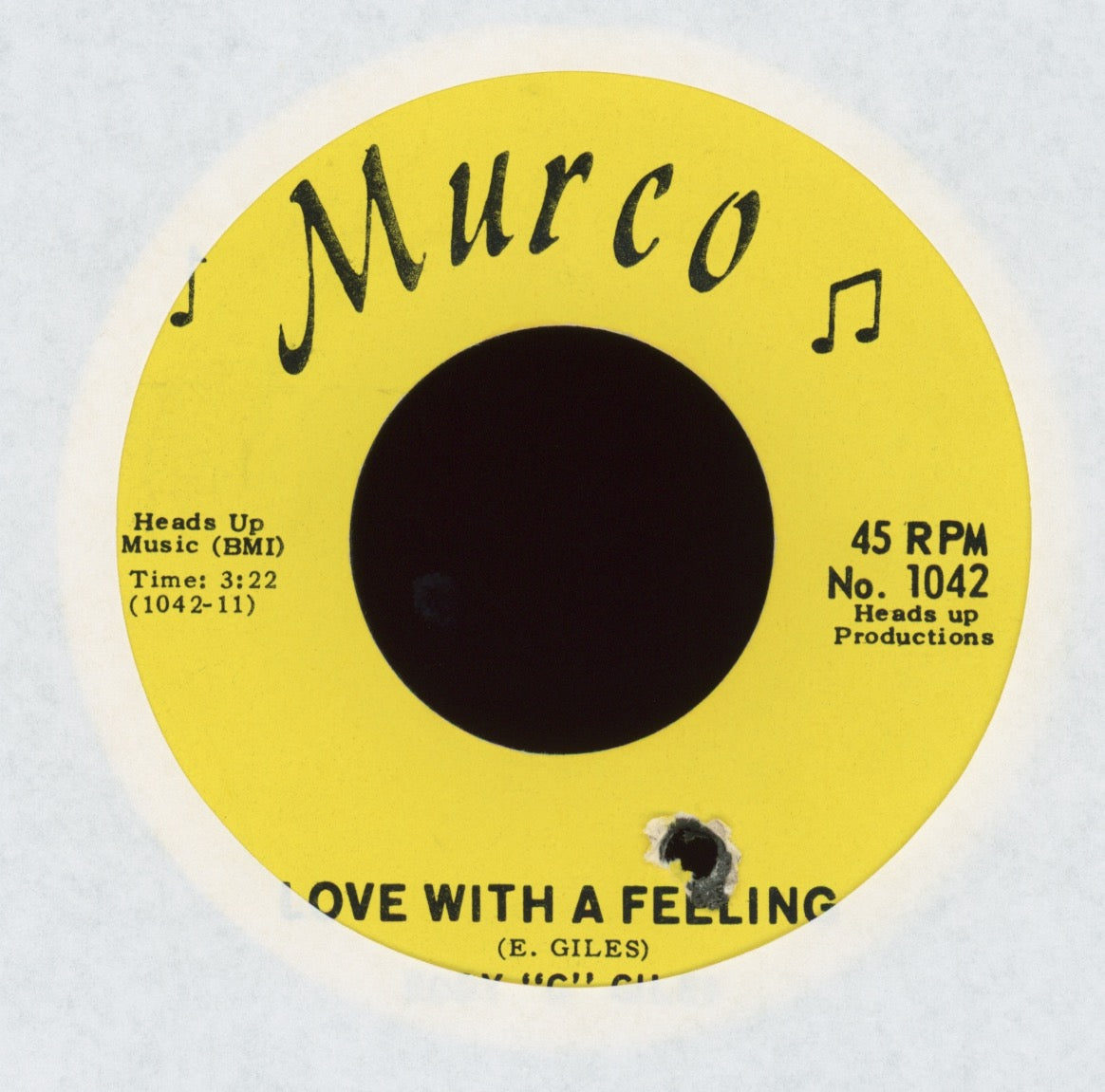 Eddie Giles - Baby Be Mine on Murco