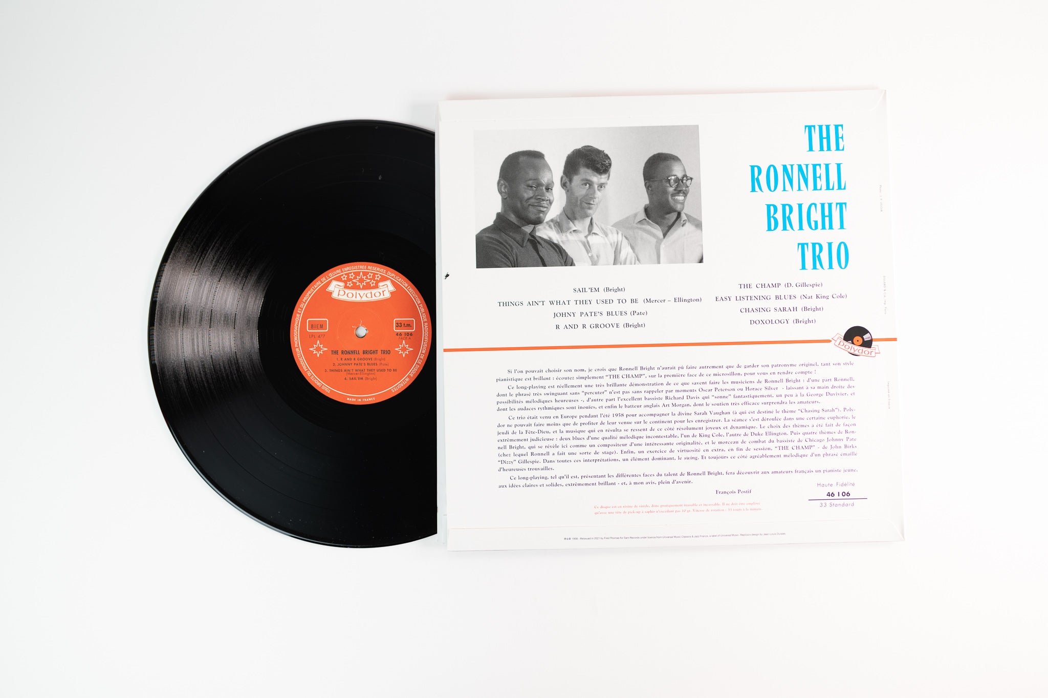 The Ronnell Bright Trio - The Ronnell Bright Trio on Sam Polydor Ltd 180 Gram Reissue