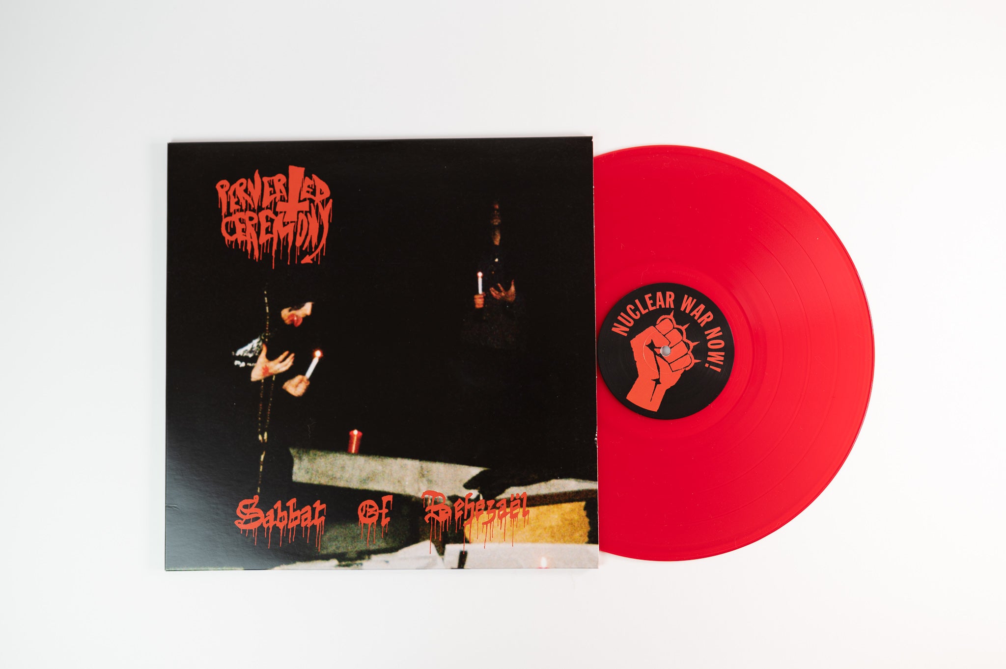 Perverted Ceremony - Sabbat Of Behezaël on Nuclear War Now Red Vinyl