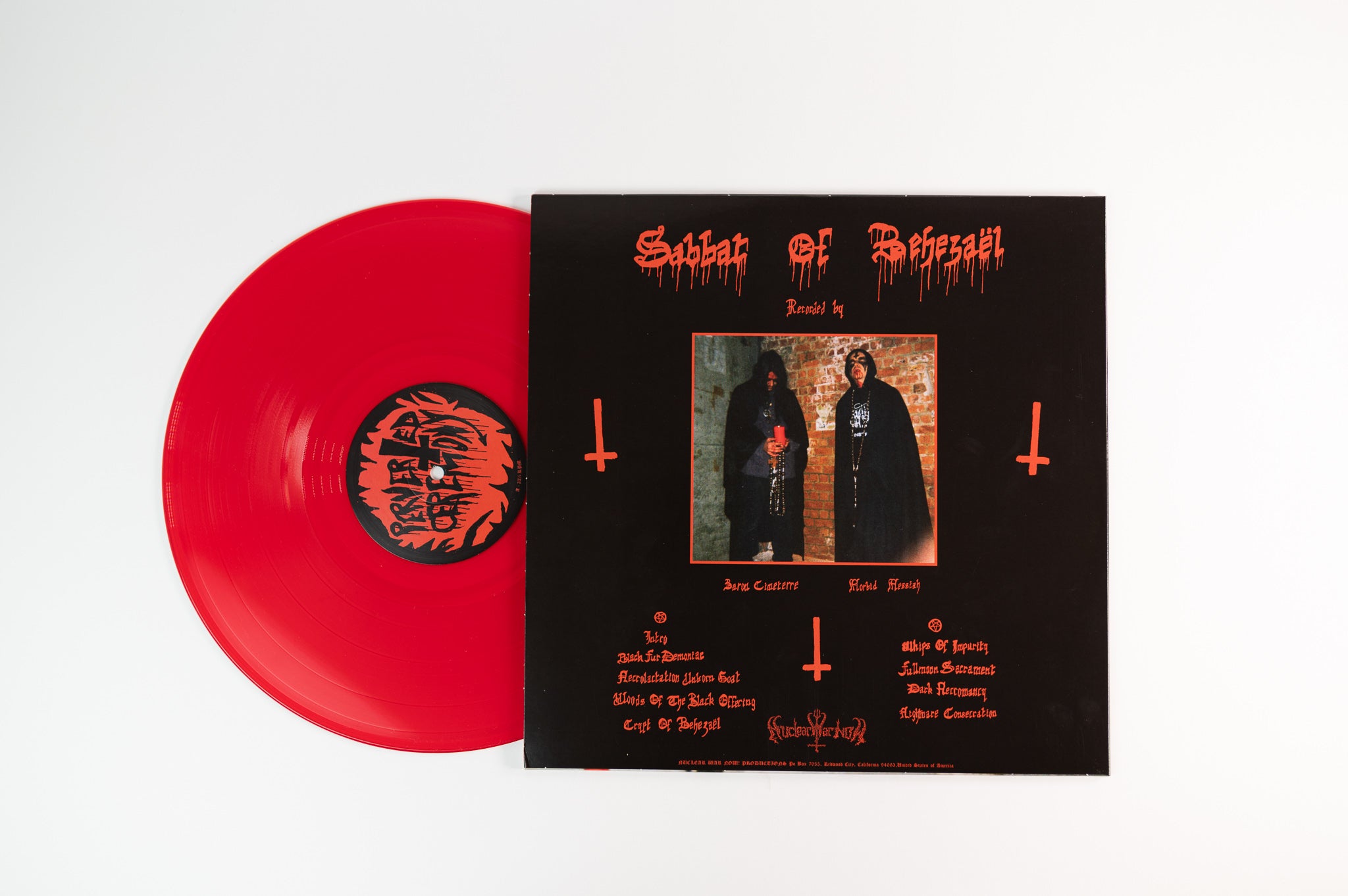 Perverted Ceremony - Sabbat Of Behezaël on Nuclear War Now Red Vinyl