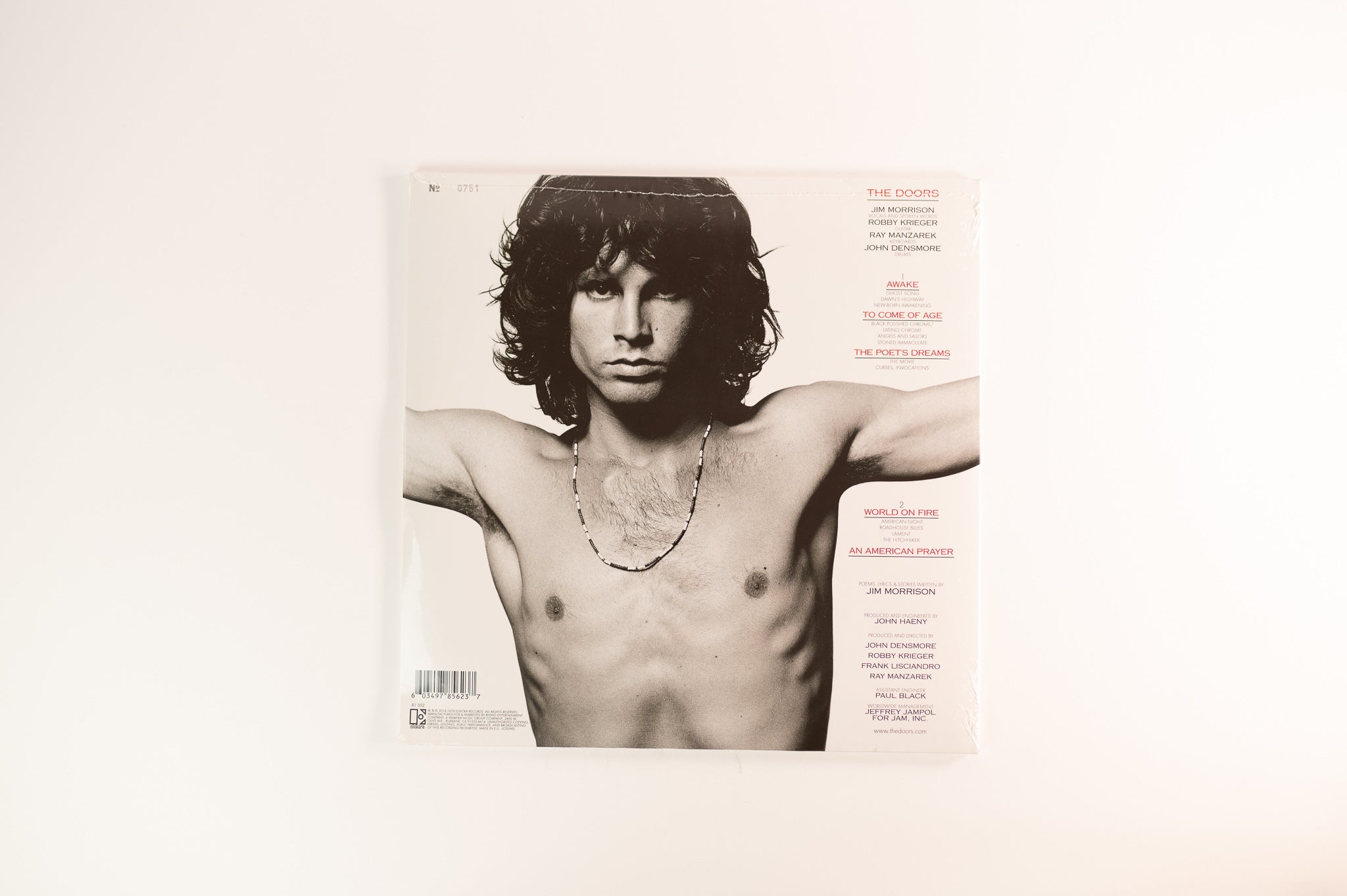 Jim Morrison - An American Prayer on Elektra Sealed Red Vinyl