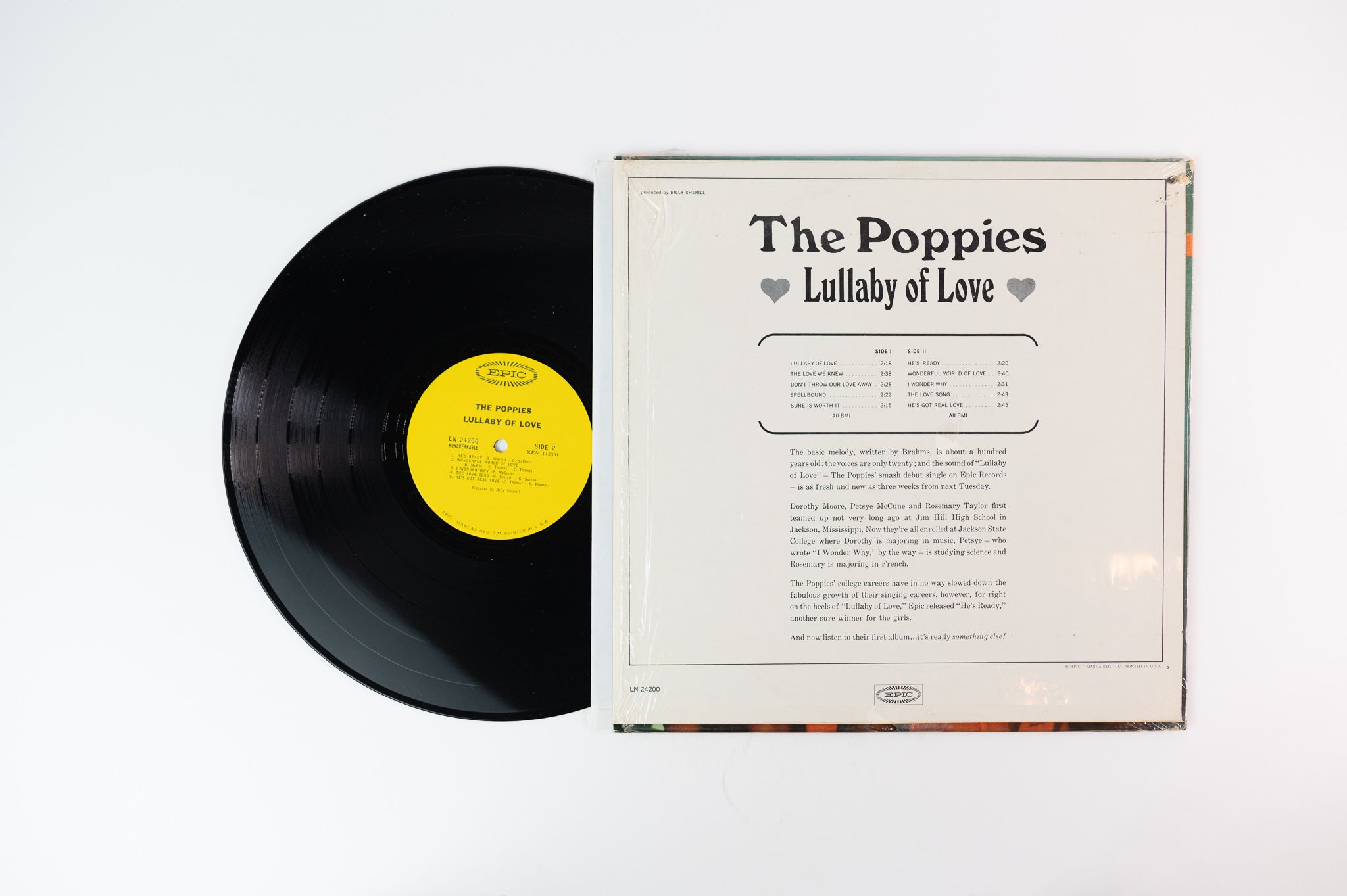 The Poppies Lullaby Of Love On Epic Mono Plaid Room Records 3017