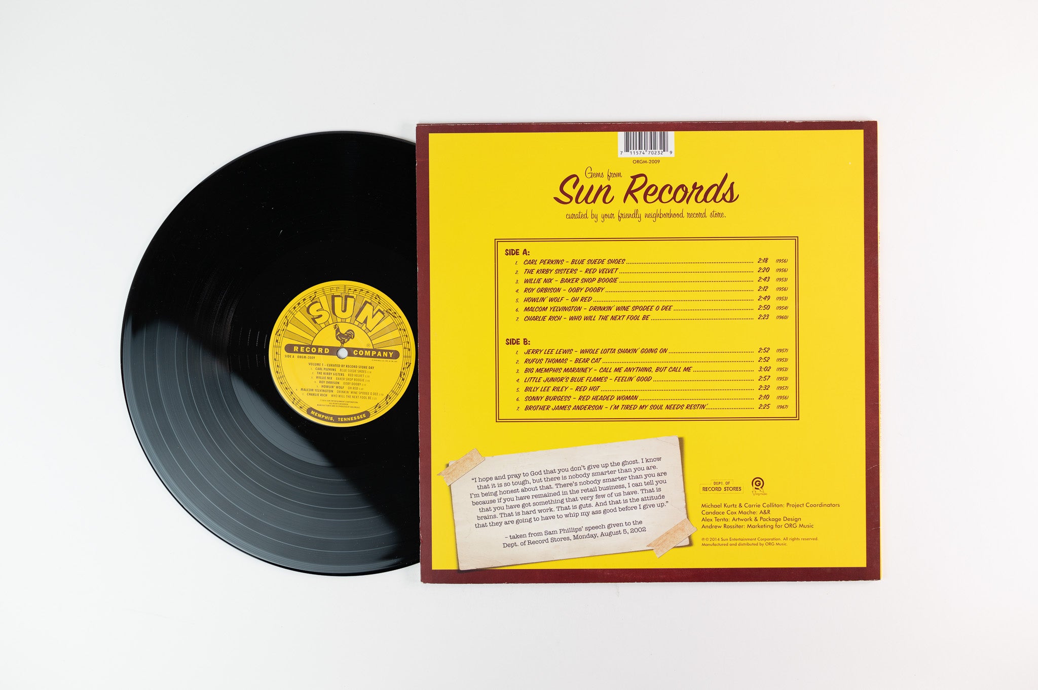 Various - Sun Record Company Compilation Curated By Record Store Day, Volume 1 on Sun