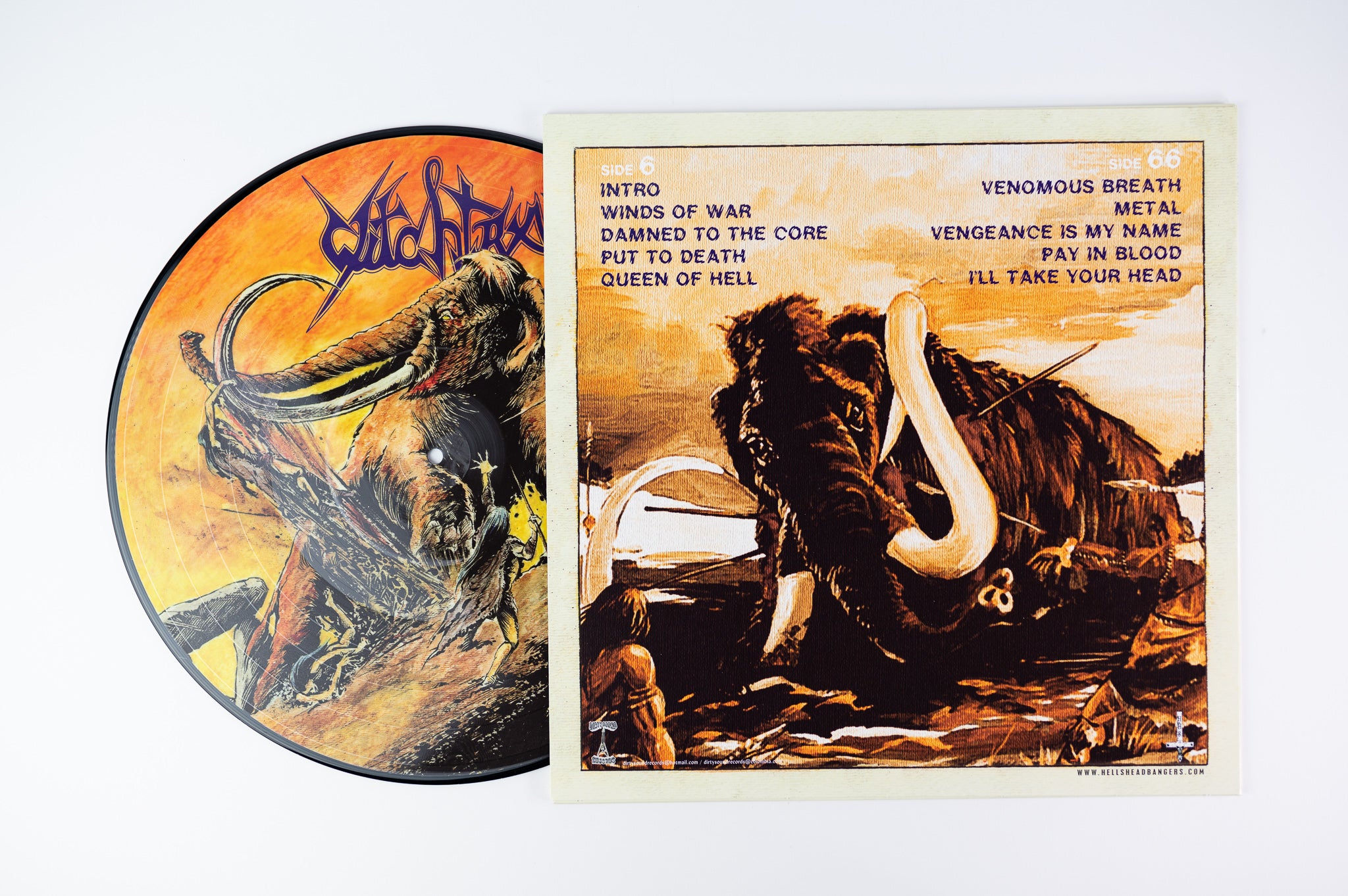 Witchtrap - Vengeance Is My Name on Hells Headbangers Limited Picture Disc