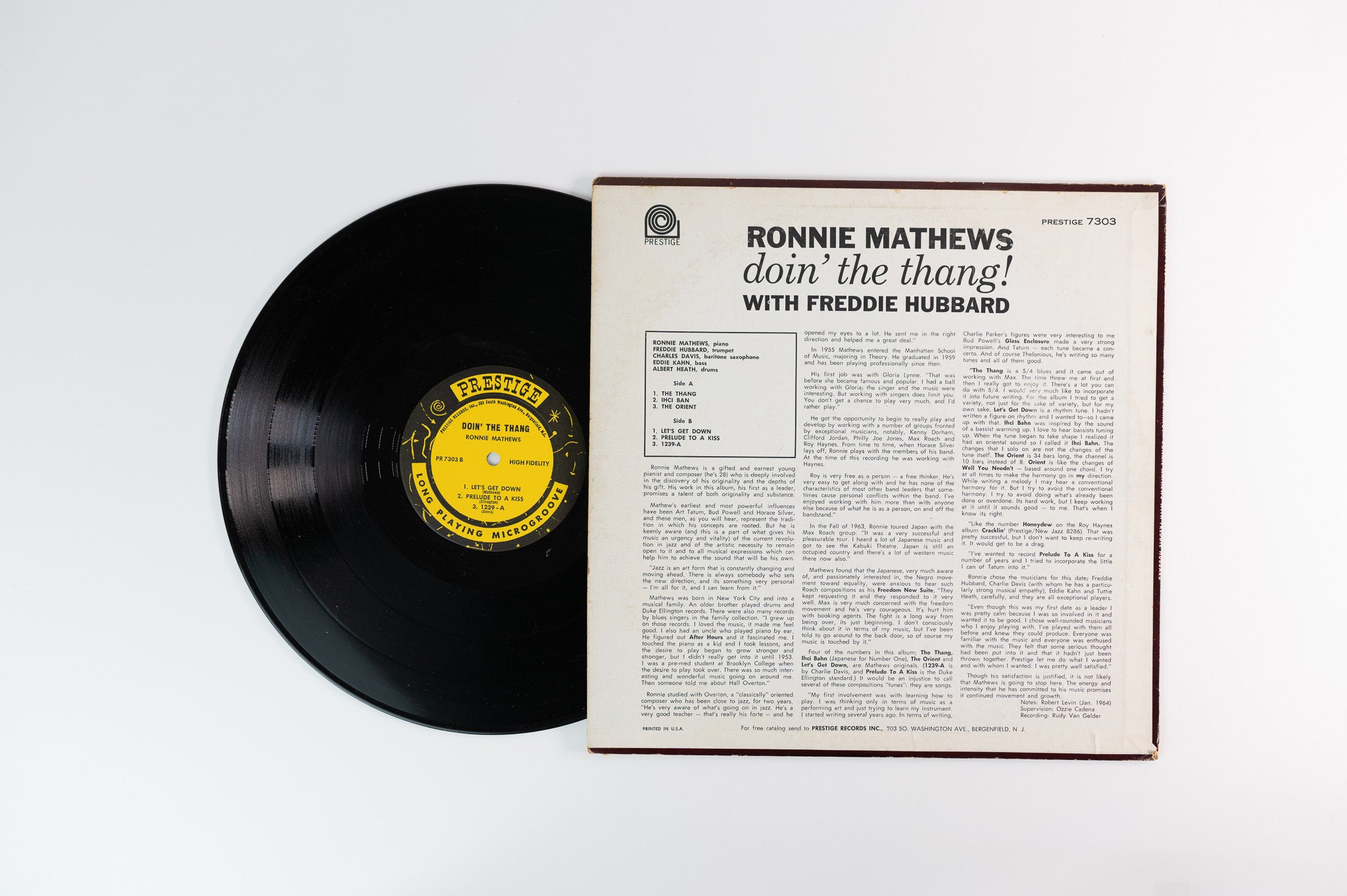 Ronnie Mathews - Doin' The Thang! on Prestige - PR 7303 Mono