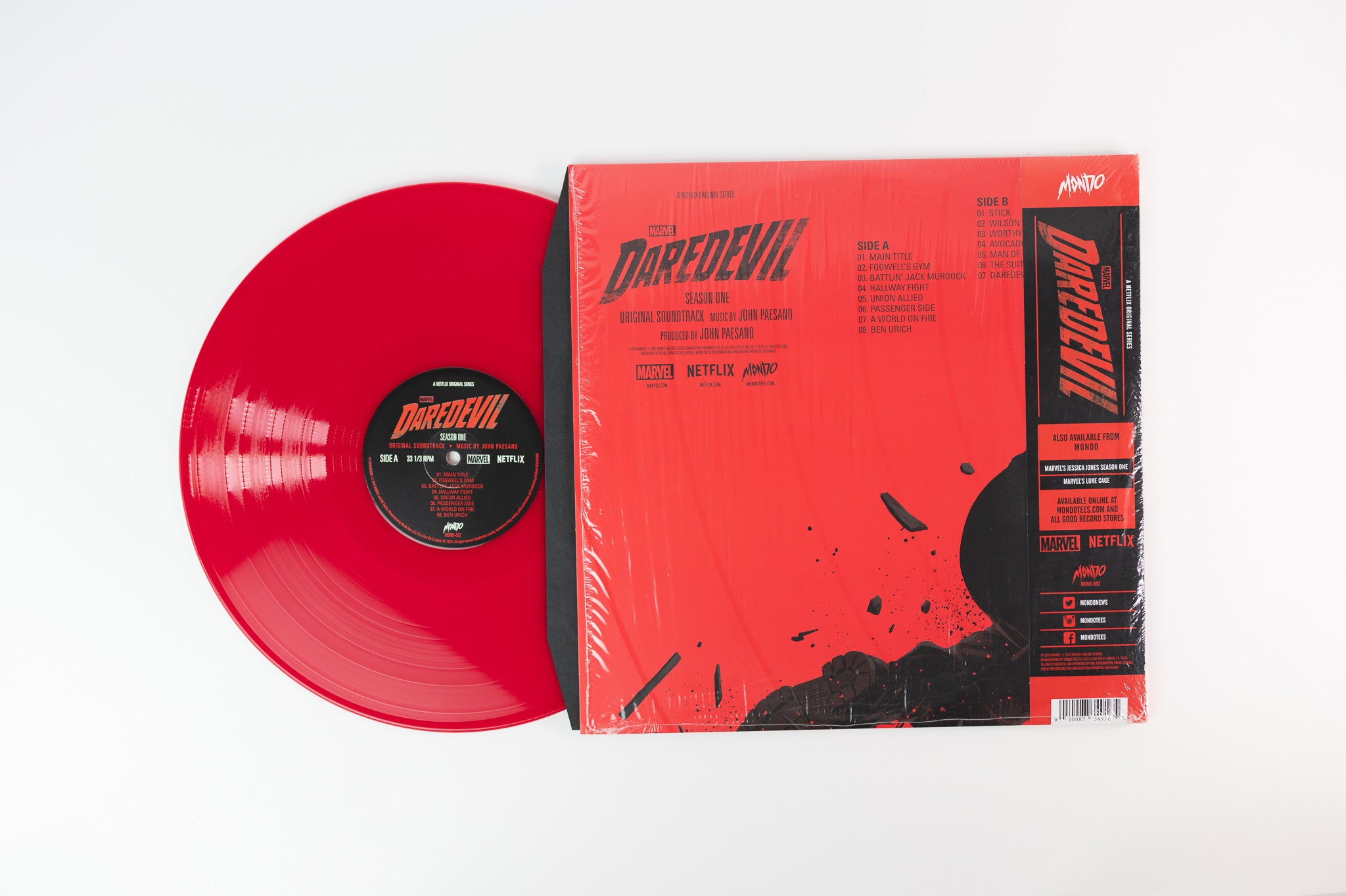 John Paesano - Daredevil - Season One (Original Soundtrack) on Mondo Limited Red Vinyl