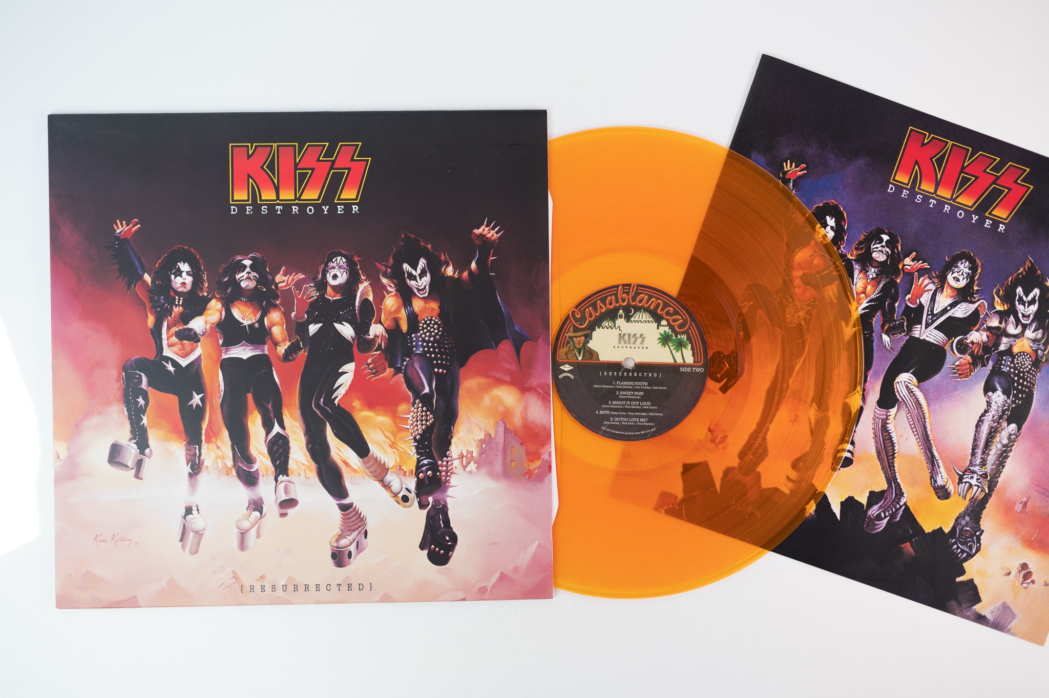 Kiss - Destroyer {Resurrected} on Mercury Casablance Orange Translucent Reissue