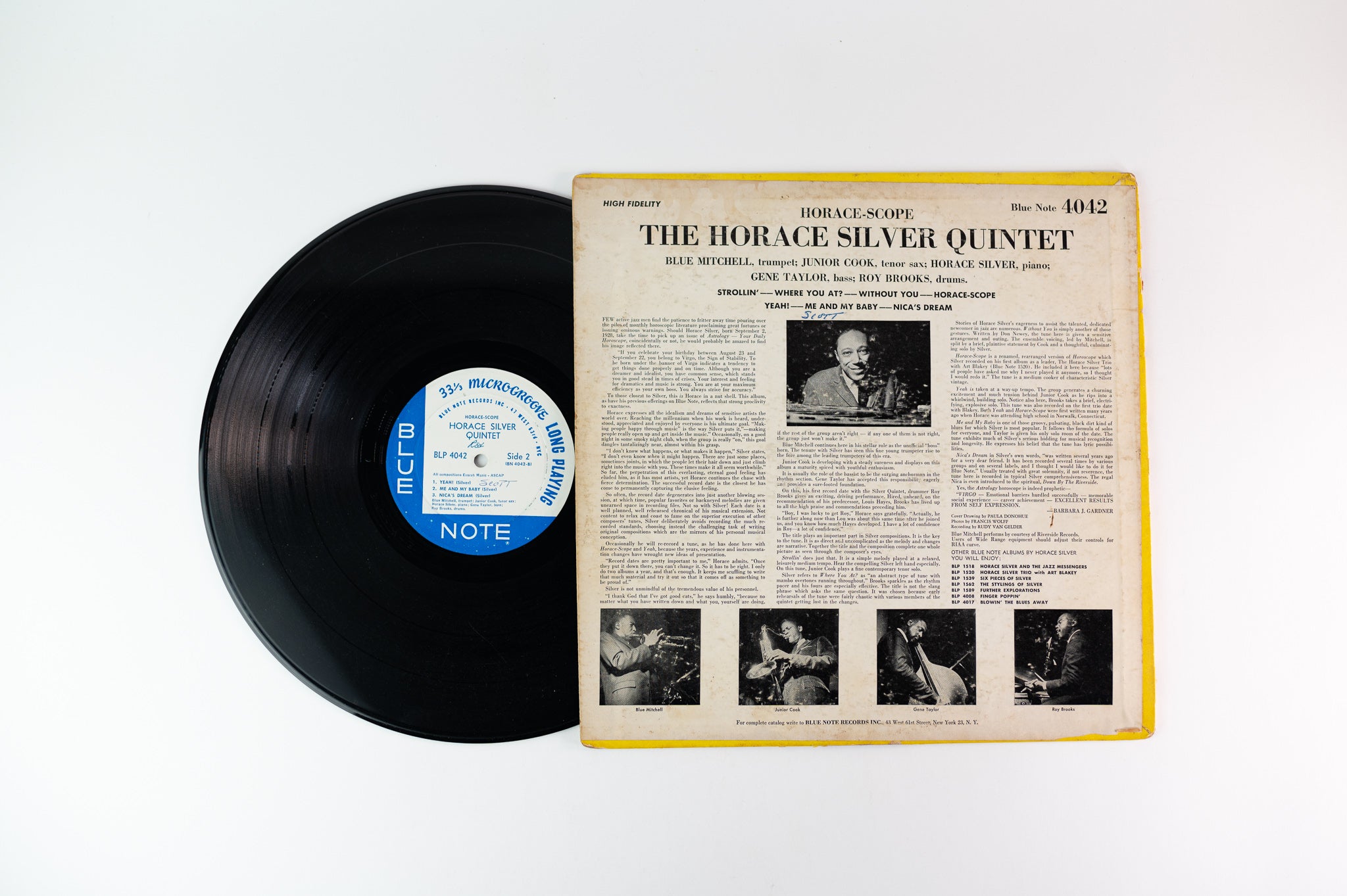 The Horace Silver Quintet - Horace-Scope on Blue Note 4042 47 W 63rd Mono  Deep Groove