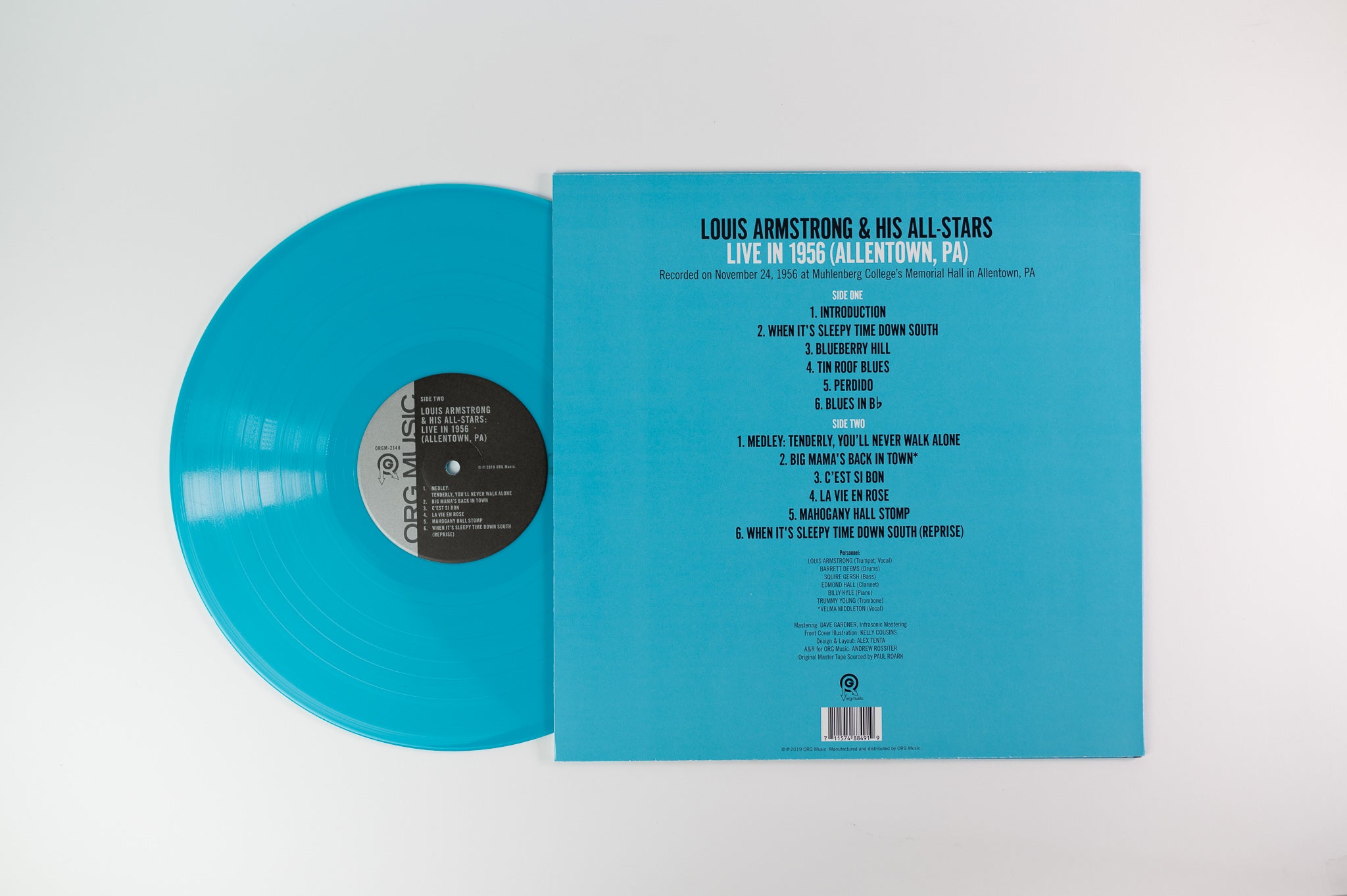 Louis Armstrong And His All-Stars - Live in 1956 (Allentown, PA) on ORG - Blue Vinyl