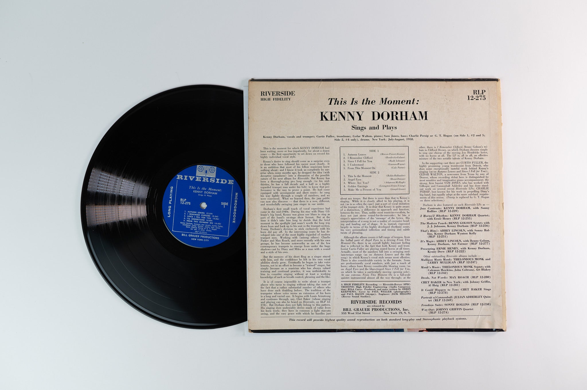 Kenny Dorham - This Is The Moment - Sings And Plays on Riverside Mono