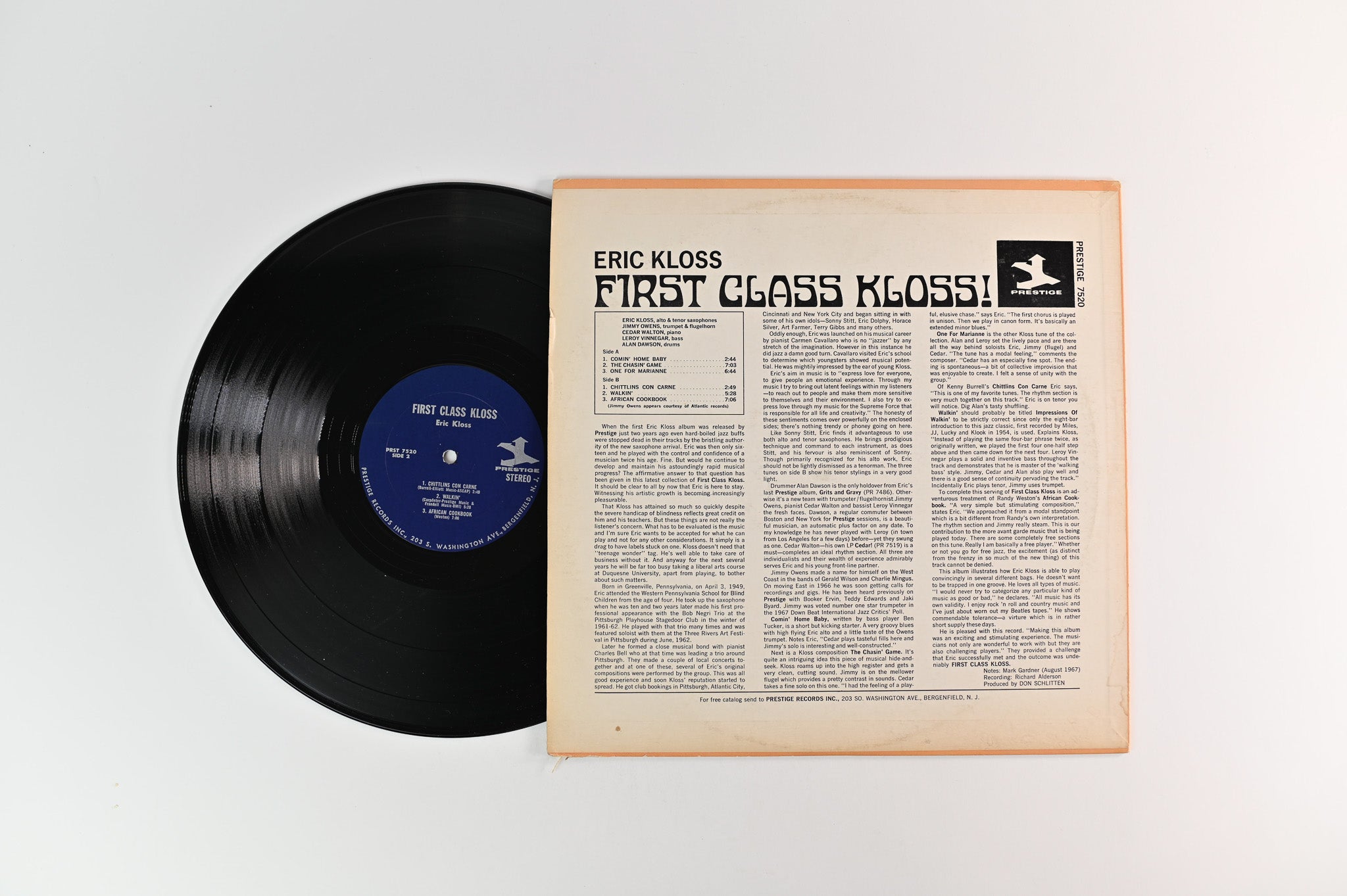 Eric Kloss - First Class Kloss! on Prestige Stereo