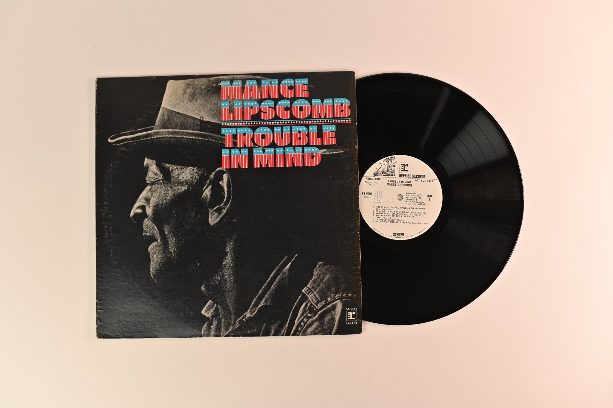 Mance Lipscomb - Trouble In Mind on Reprise Promo Reissue