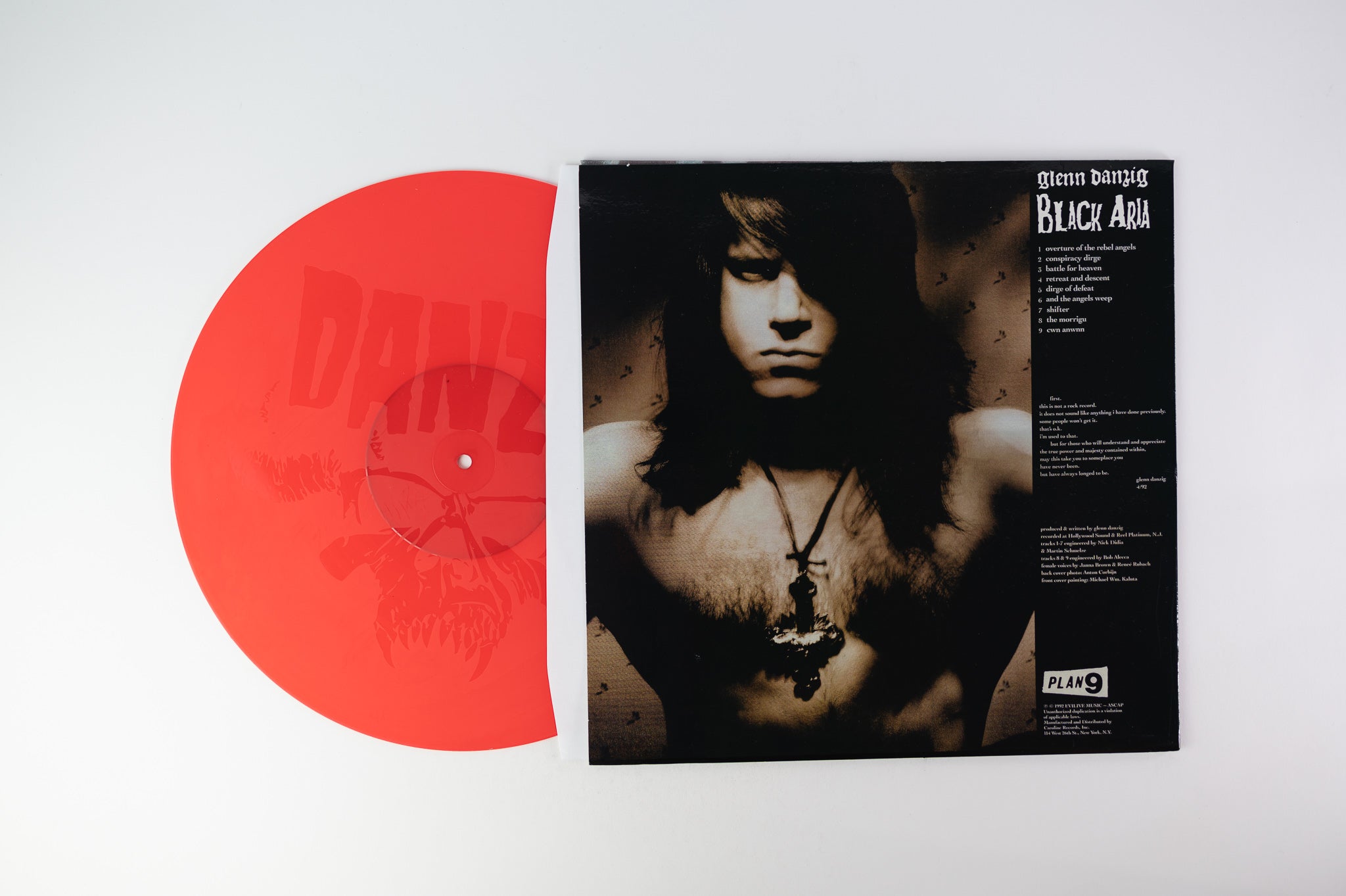 Glenn Danzig - Black Aria Red Vinyl Single Sided Etched Unofficial Release