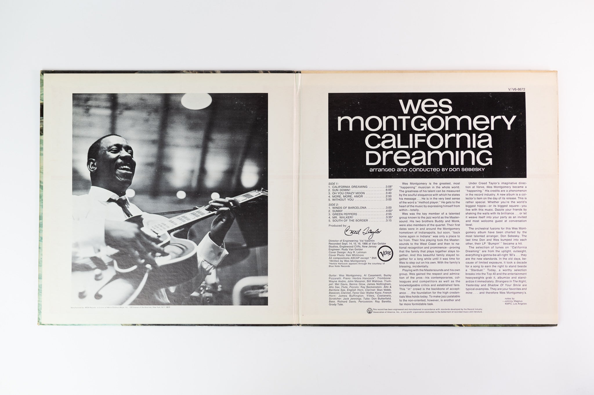 Wes Montgomery - California Dreaming on Verve V-8672 Mono