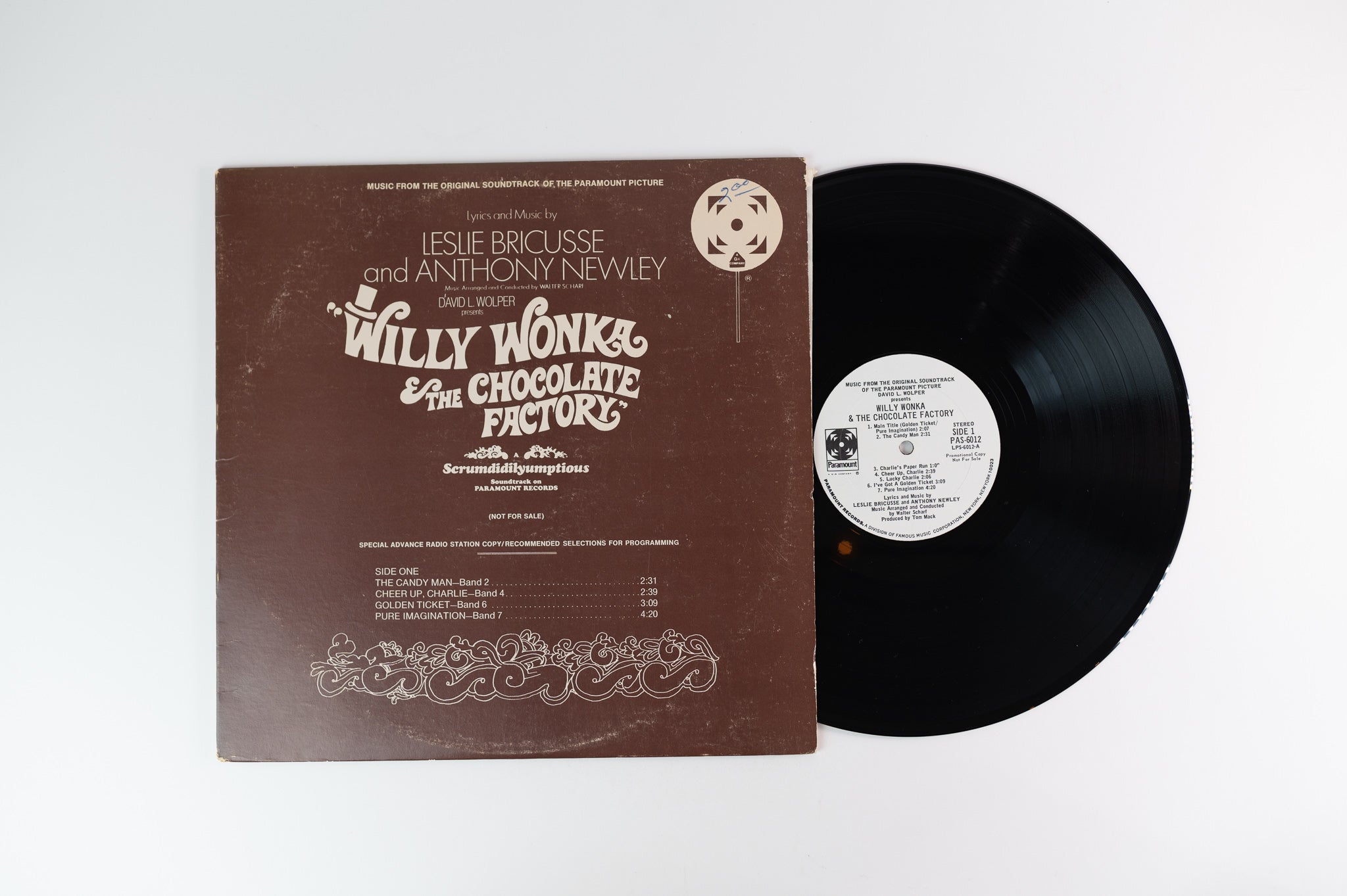 Leslie Bricusse - Willy Wonka & The Chocolate Factory (Music From The Original Soundtrack Of The Paramount Picture) on Paramount Records - Promo