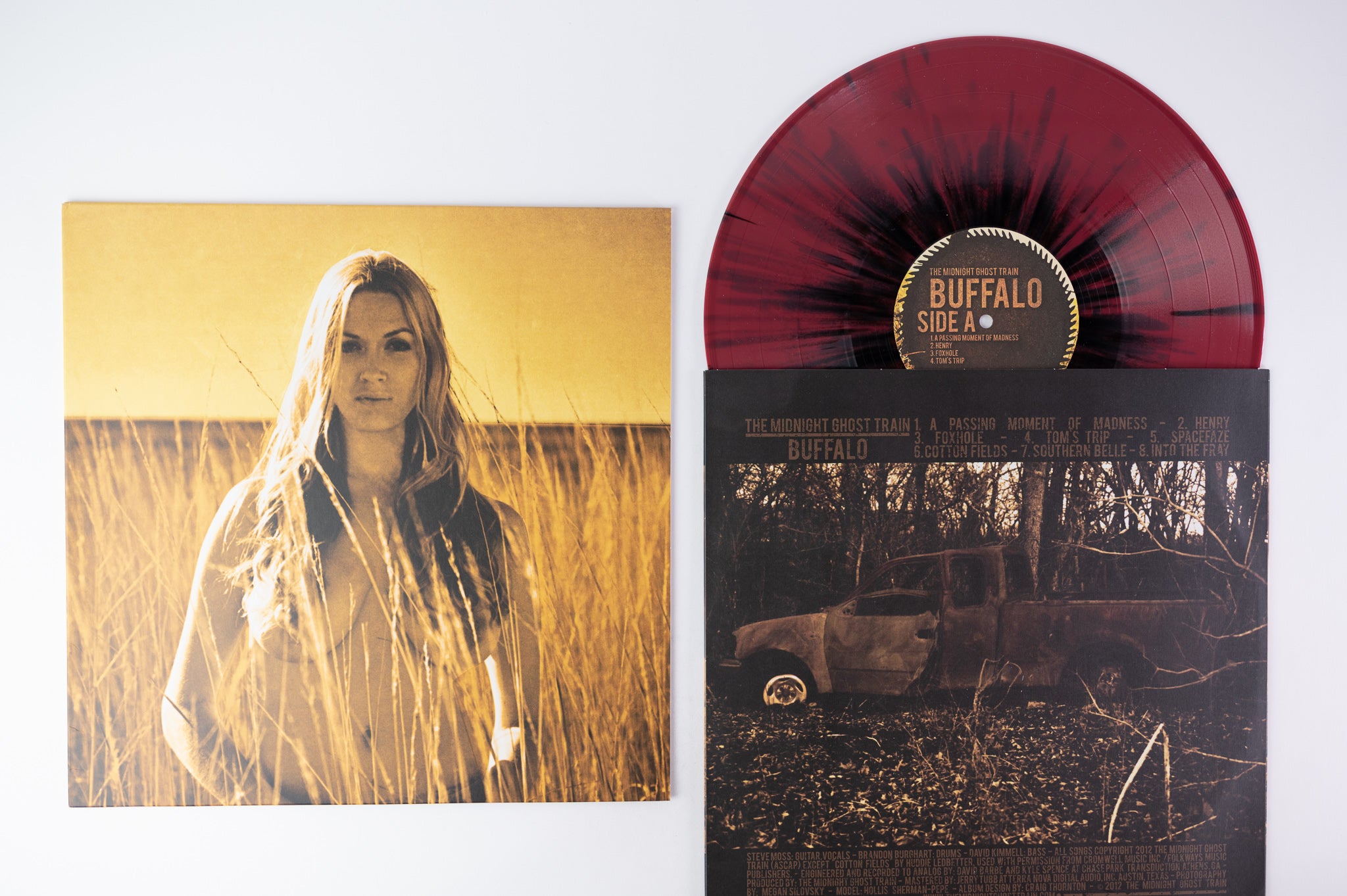 The Midnight Ghost Train - Buffalo on Karate Body Limited Ox Blood Red With Black Splatter Vinyl