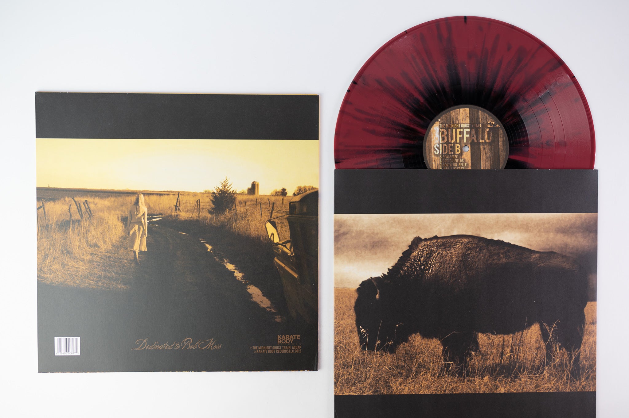 The Midnight Ghost Train - Buffalo on Karate Body Limited Ox Blood Red With Black Splatter Vinyl