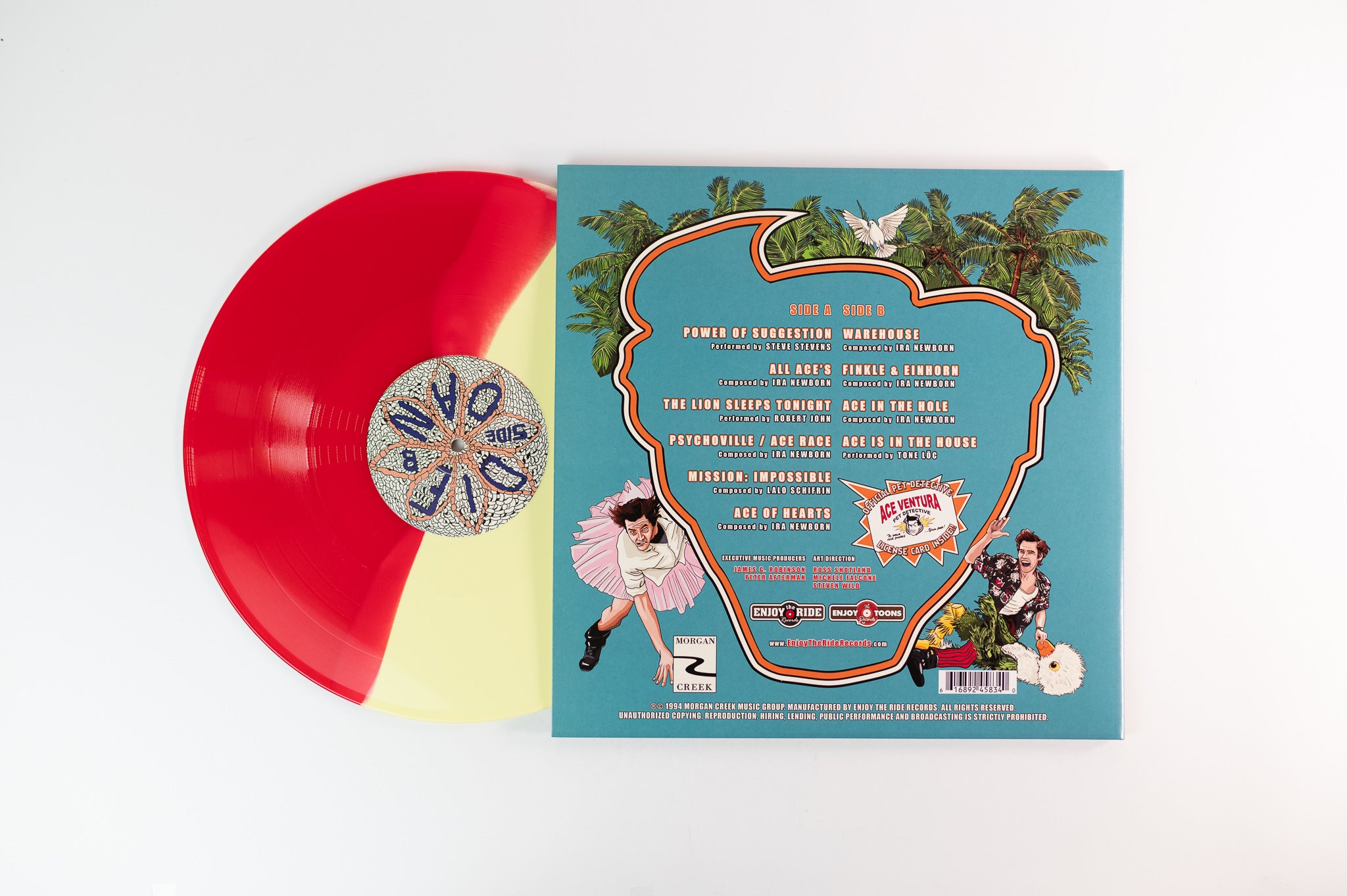 Various - Ace Ventura: Pet Detective (Original Soundtrack) on Enjoy The Ride Records - Red / Yellow Split Colored Vinyl