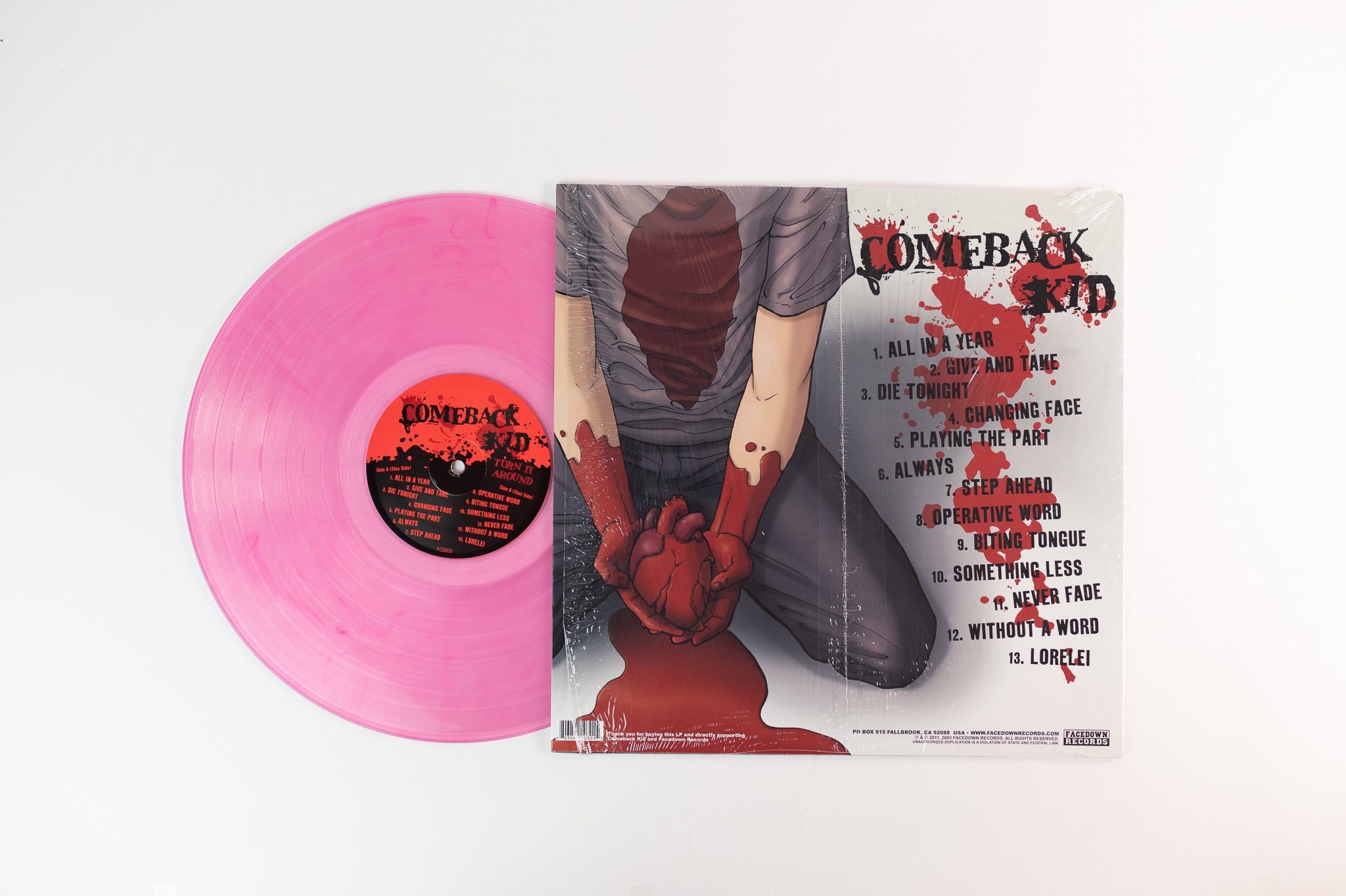 Comeback Kid - Turn It Around on Facedown Records - Pink Vinyl