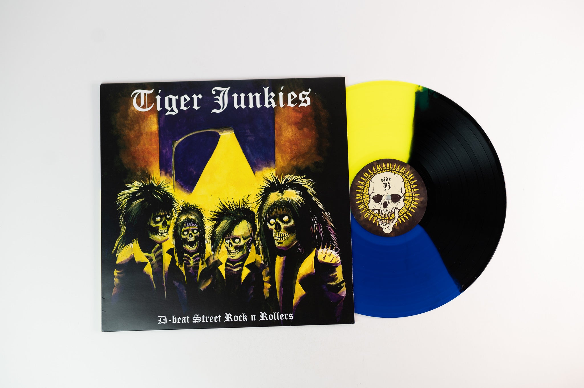 Tiger Junkies - D-Beat Street Rock N Rollers on Hells Headbangers Tri-Color Blue Green Black