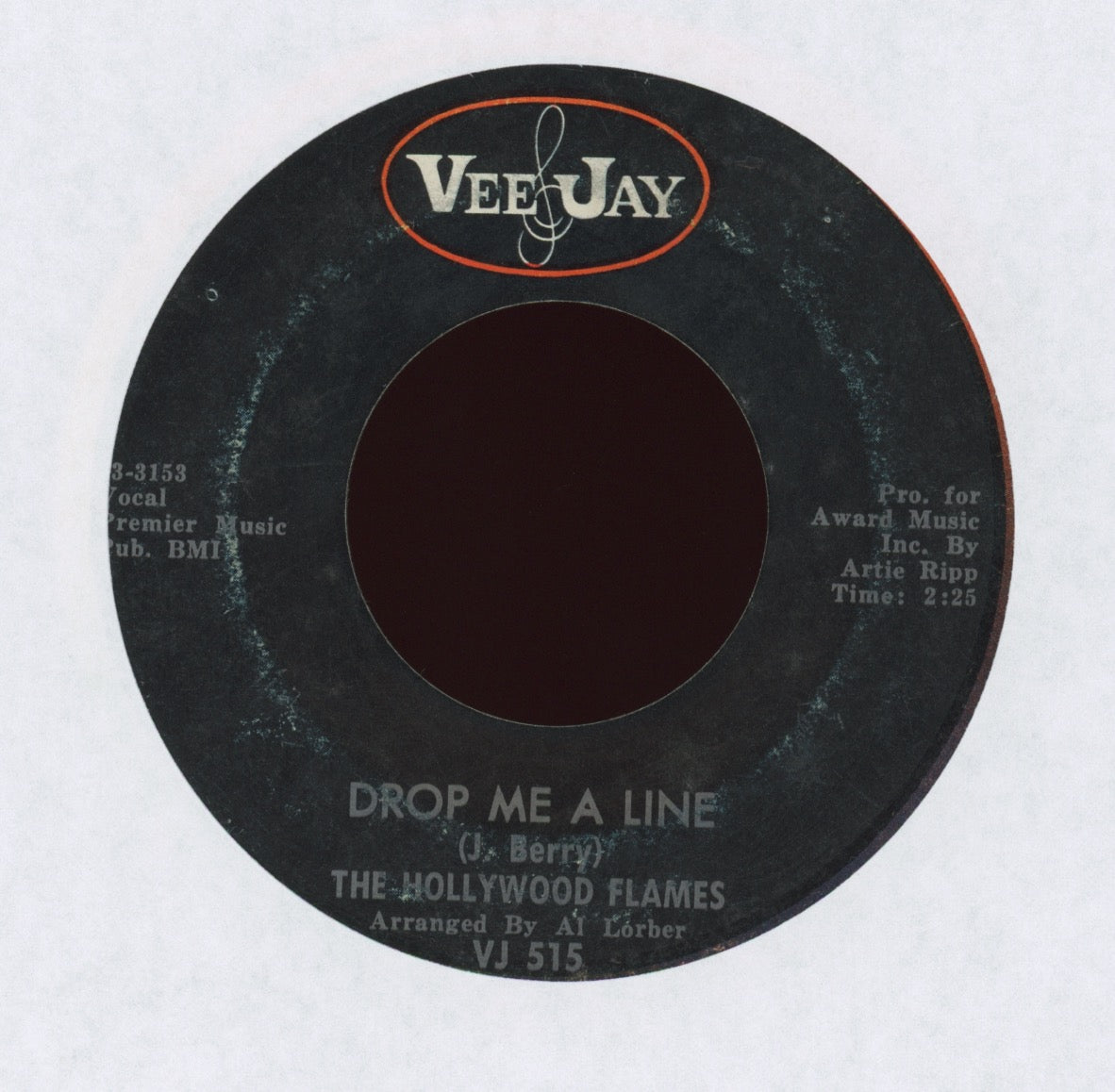 The Hollywood Flames - Drop Me A Line on Vee Jay