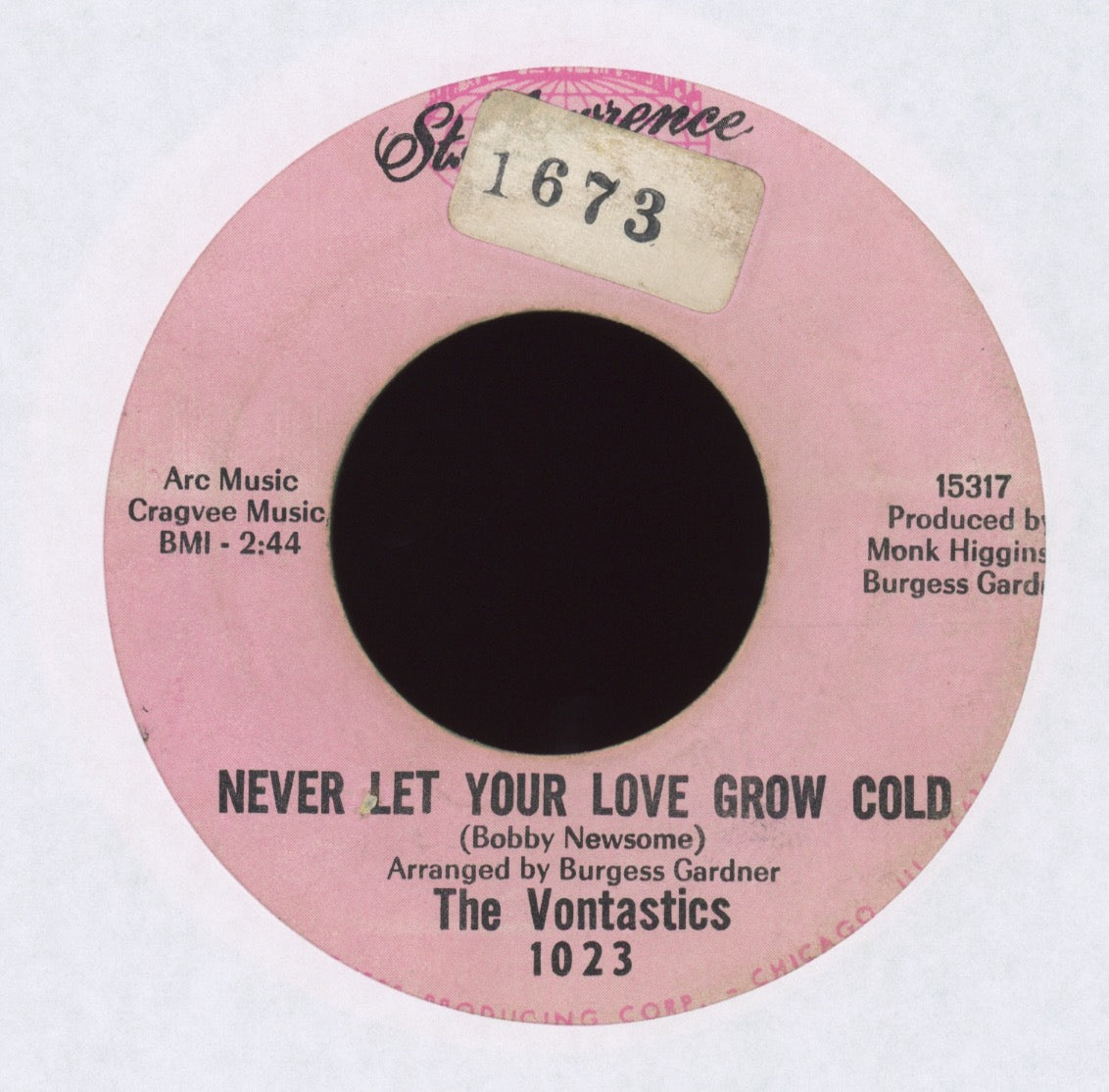 The Vontastics - Never Let Your Love Grow Cold on St. Lawrence