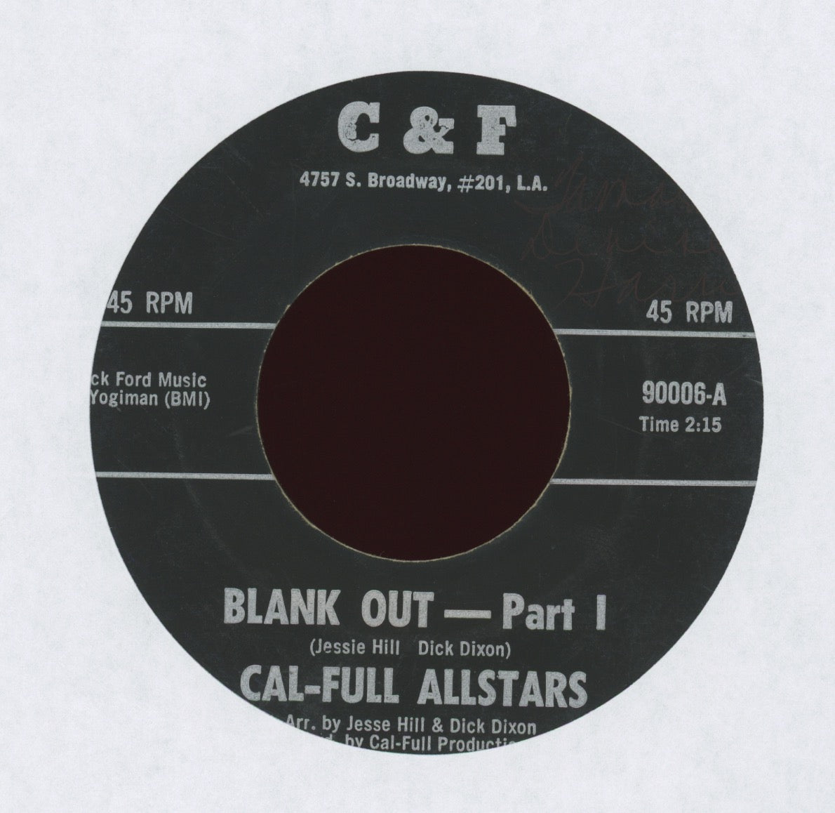 Cal-Full Allstars - Blank Out on C & F