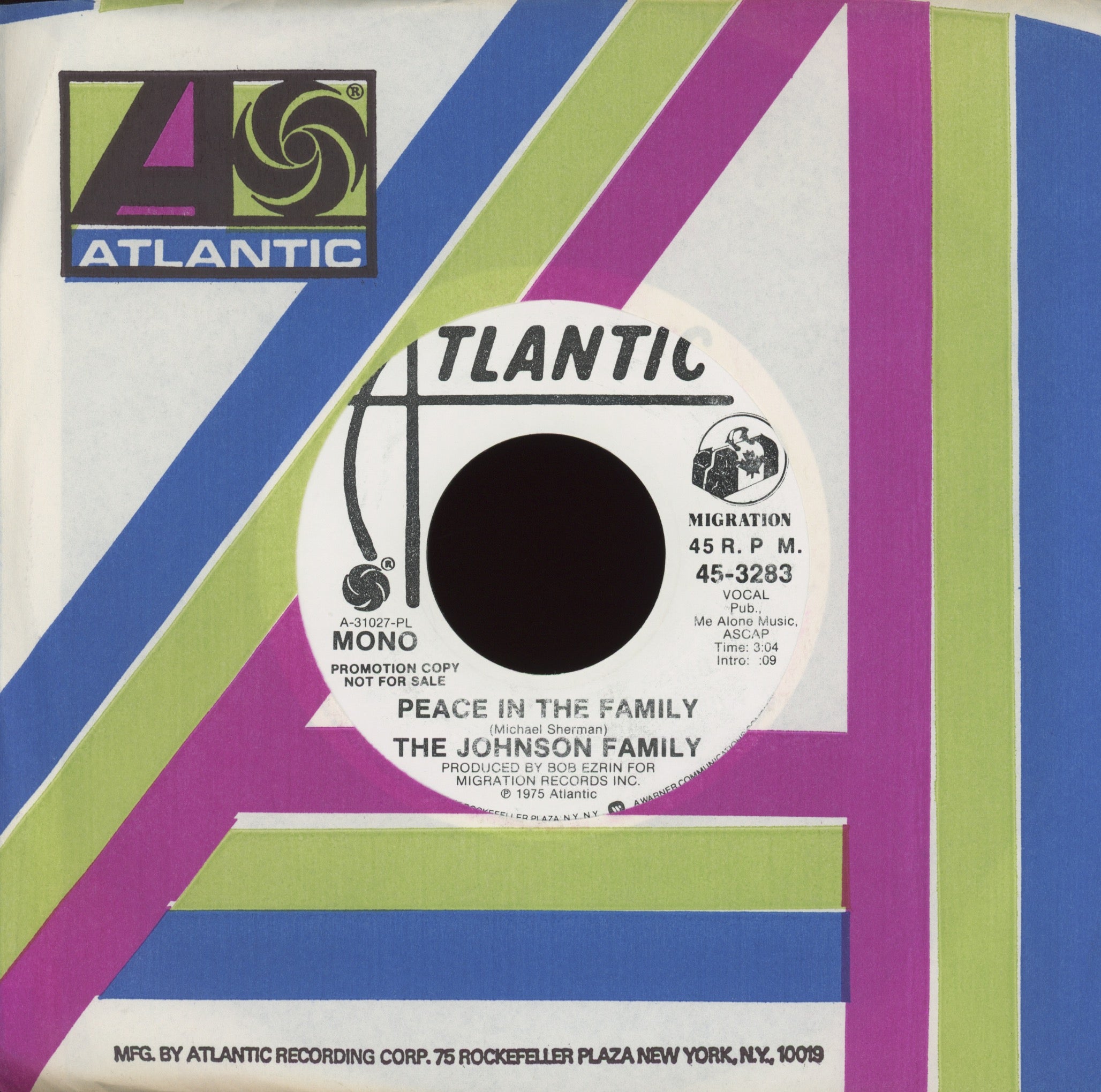 The Johnson Family - Peace In The Family on Atlantic Promo