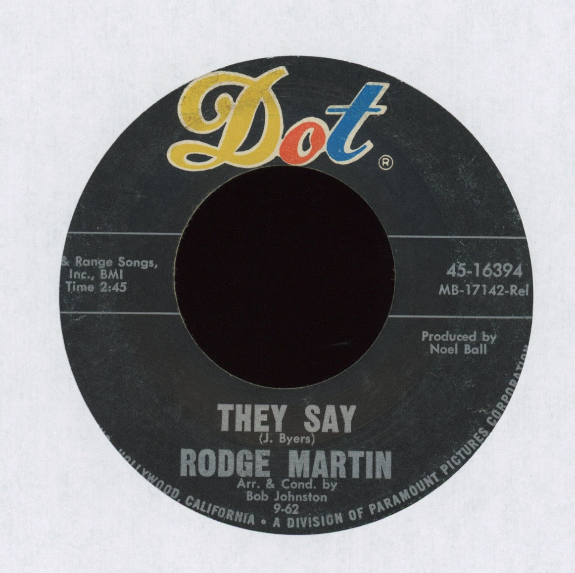 Rodge Martin - They Say on Dot