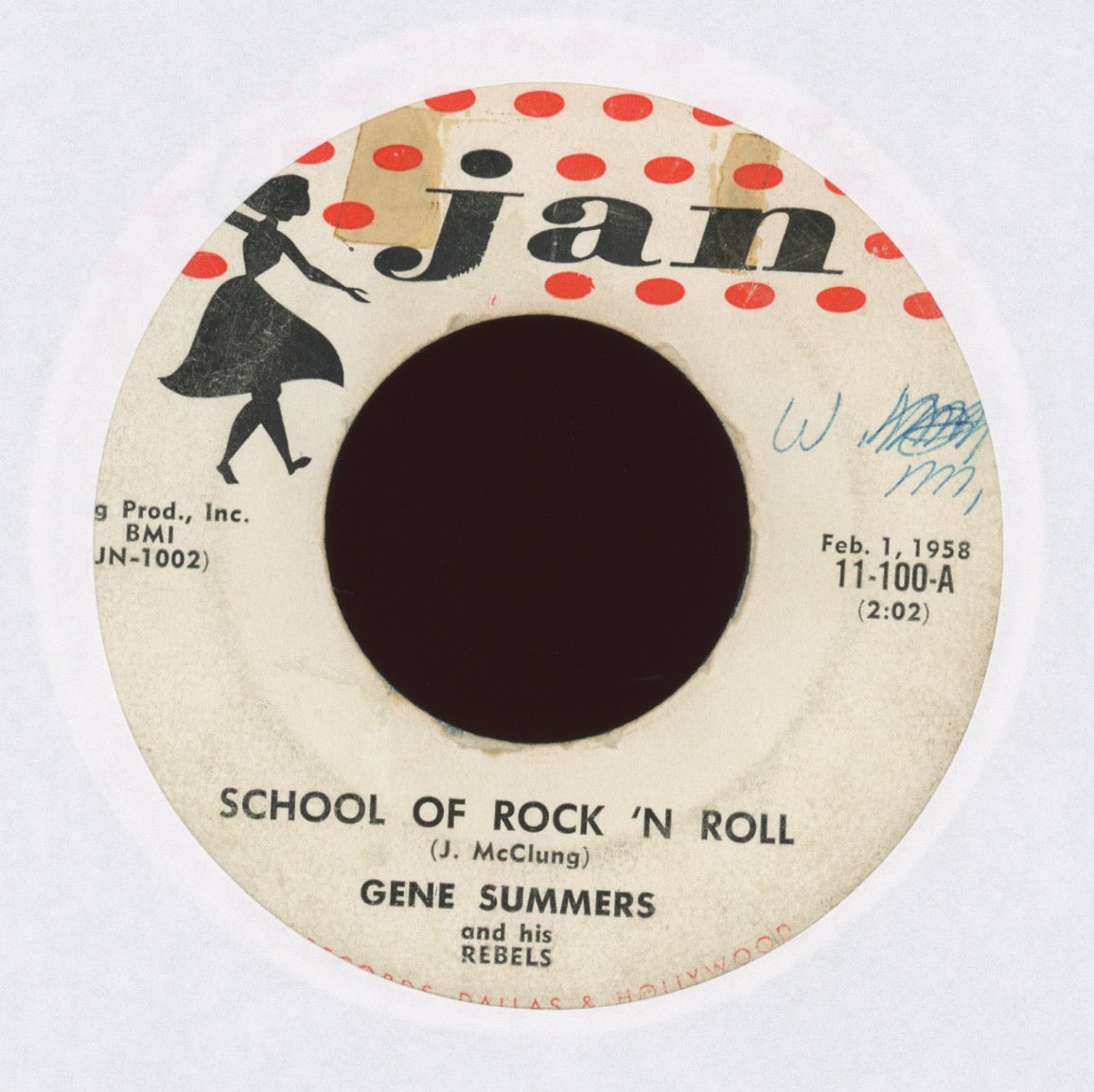 Gene Summers And His Rebels - School Of Rock 'N' Roll on Jan