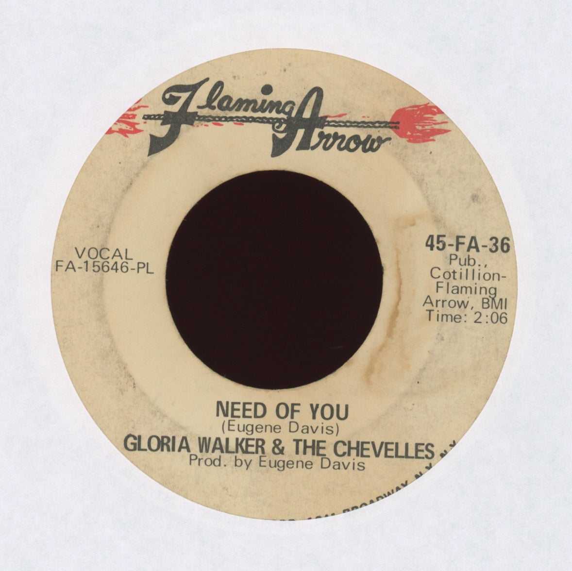 Gloria Walker & The Chevelles - Need Of You on Flaming Arrow