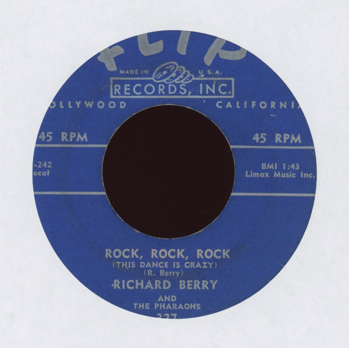 Richard Berry - Rock, Rock, Rock / Sweet Sugar You on Flip