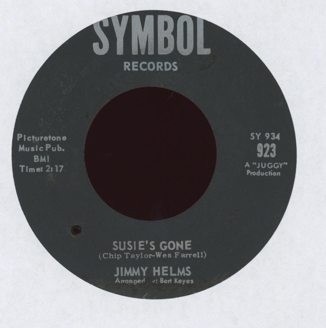 Jimmy Helms - You're Mine, You / Susie's Gone on Symbol