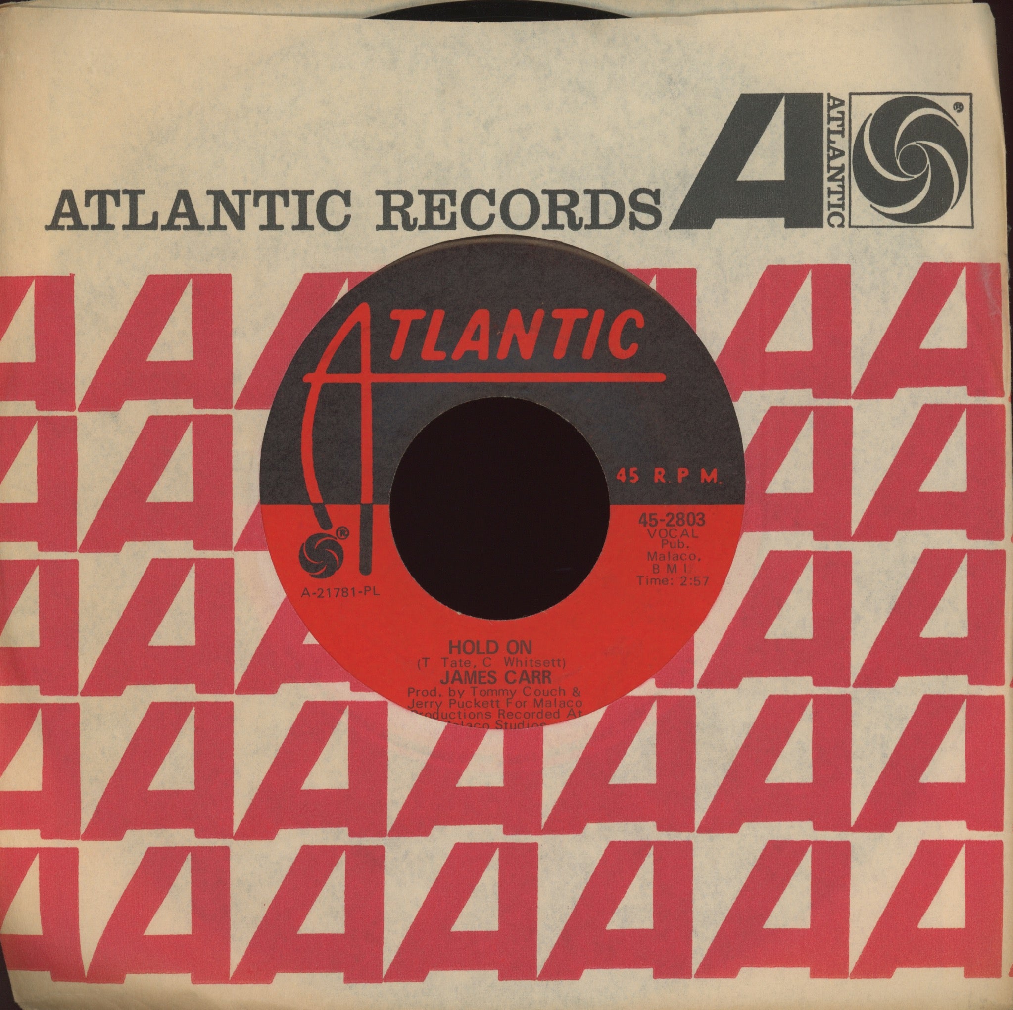 James Carr - Hold On / I'll Put It To You on Atlantic