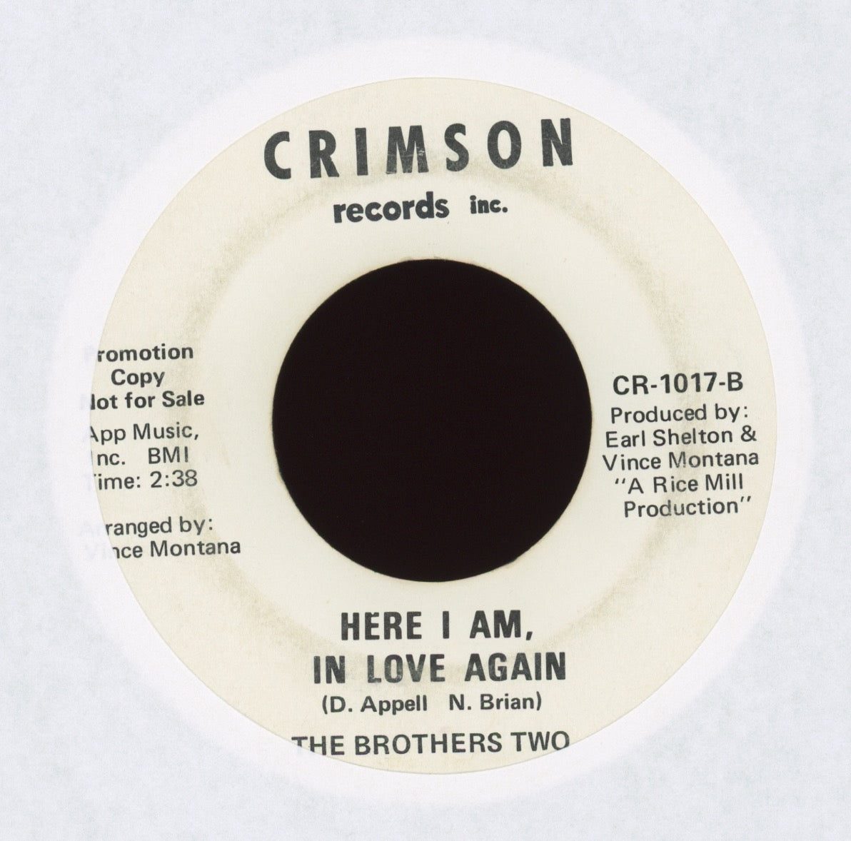 The Brothers Two - Here I Am, In Love Again on Crimson Promo