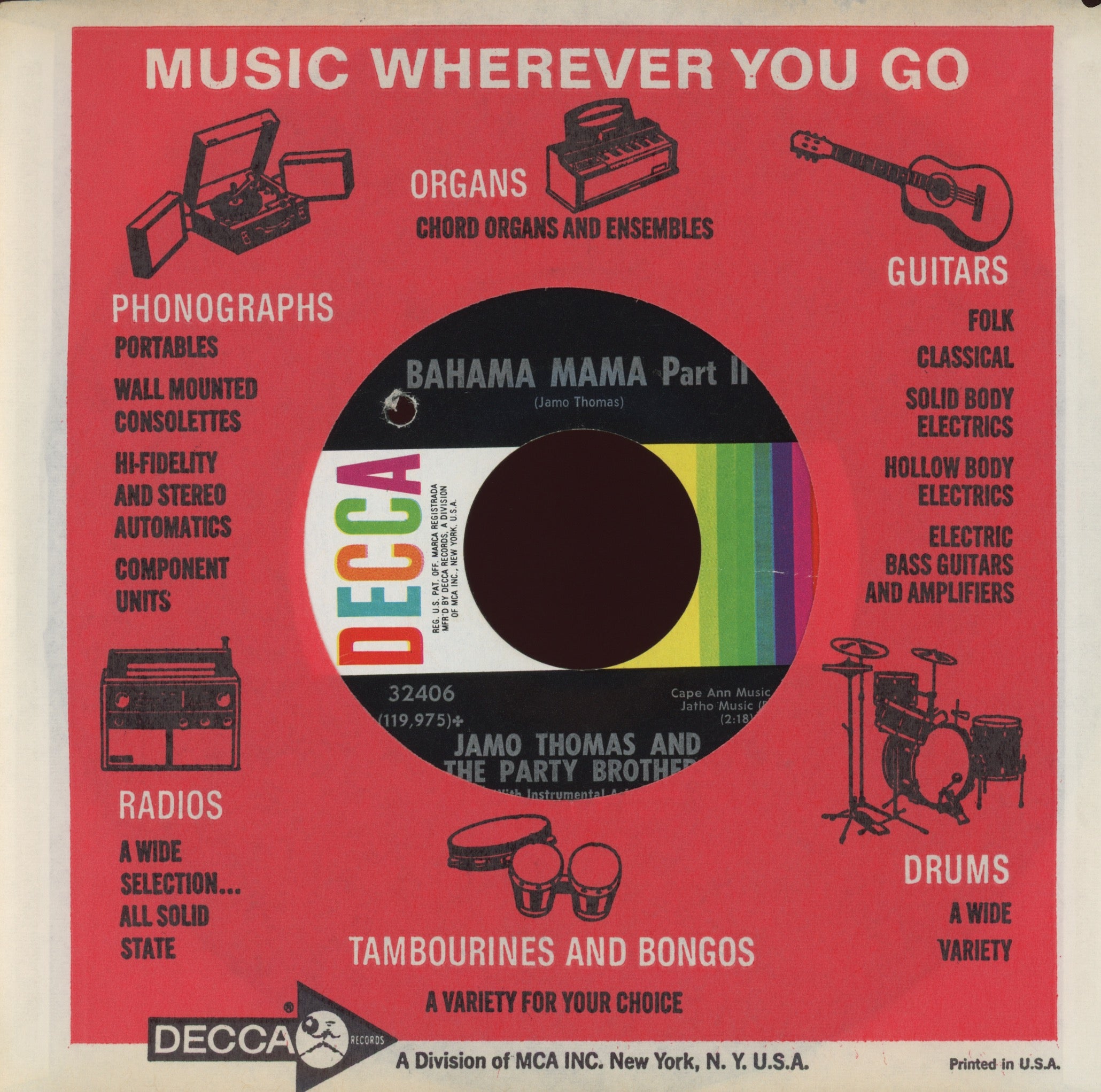 Jamo Thomas & The Party Brothers - Bahama Mama on Decca