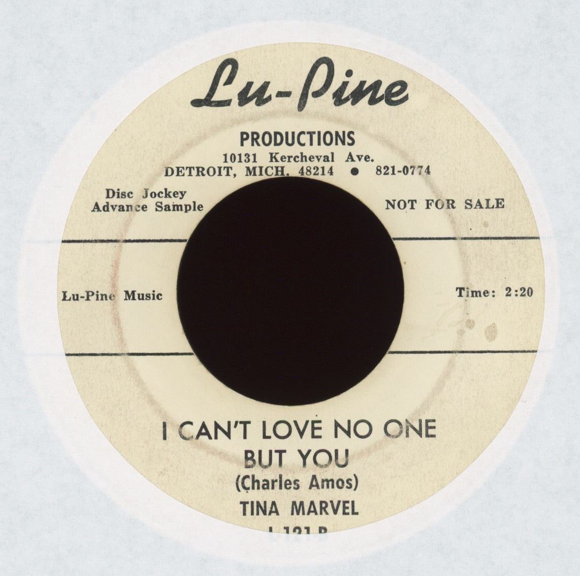 Tina Marvel - Promises You Made To Me on Lu-Pine Promo