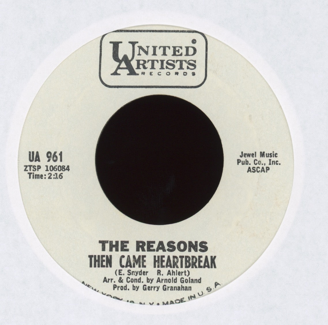 The Reasons - Window Shopping on United Artists Promo