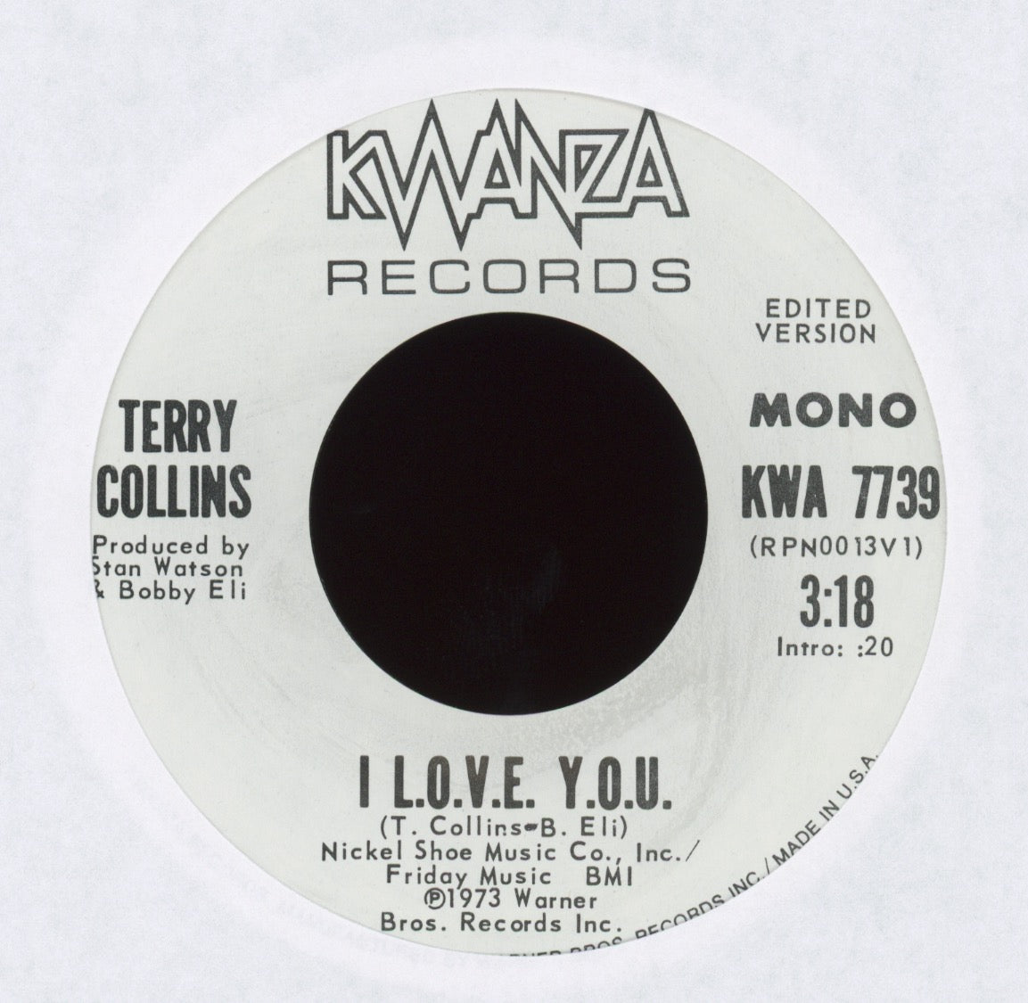 Terry Collins - I L.O.V.E. Y.O.U. on Kwanza Promo