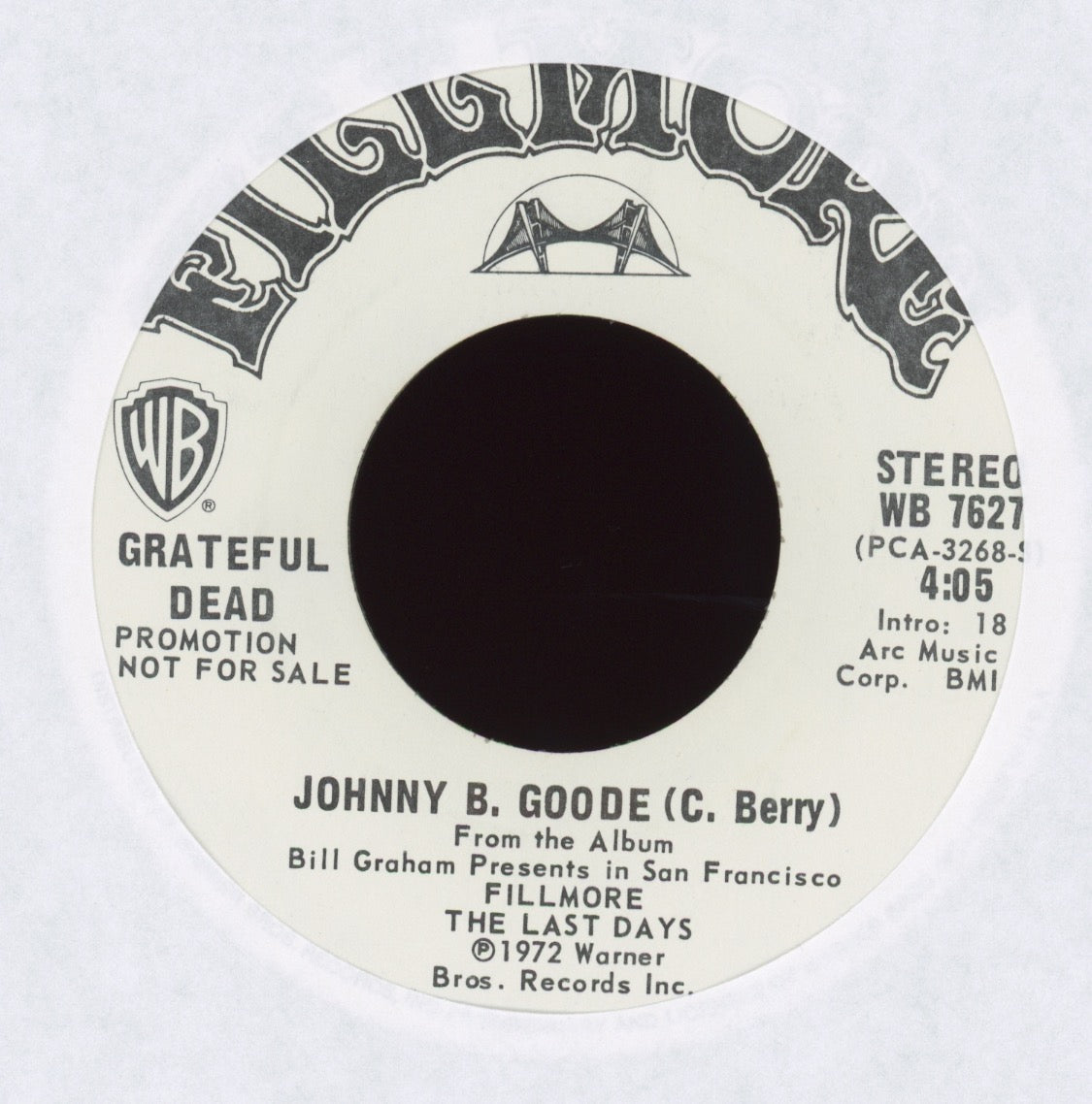 The Grateful Dead - Johnny B. Goode on Fillmore Promo