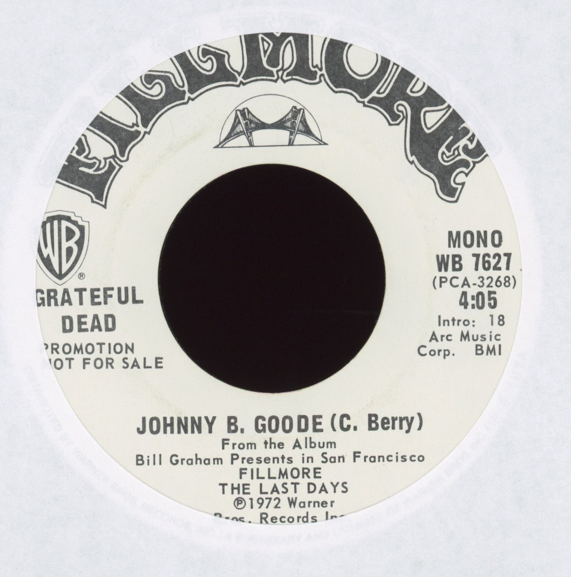 The Grateful Dead - Johnny B. Goode on Fillmore Promo